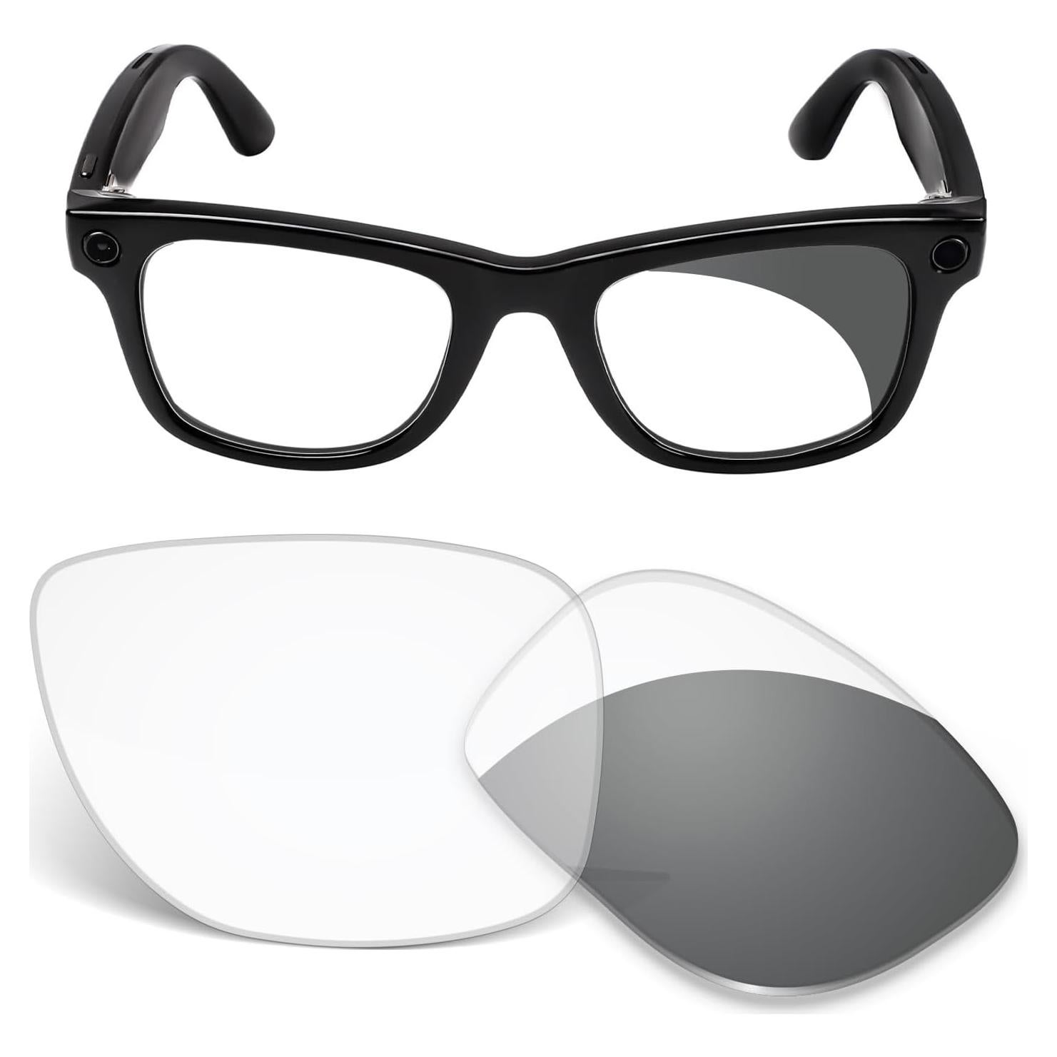 Lentes de Reemplazo Biyxpiv para Ray-Ban Meta Wayfarer 53mm