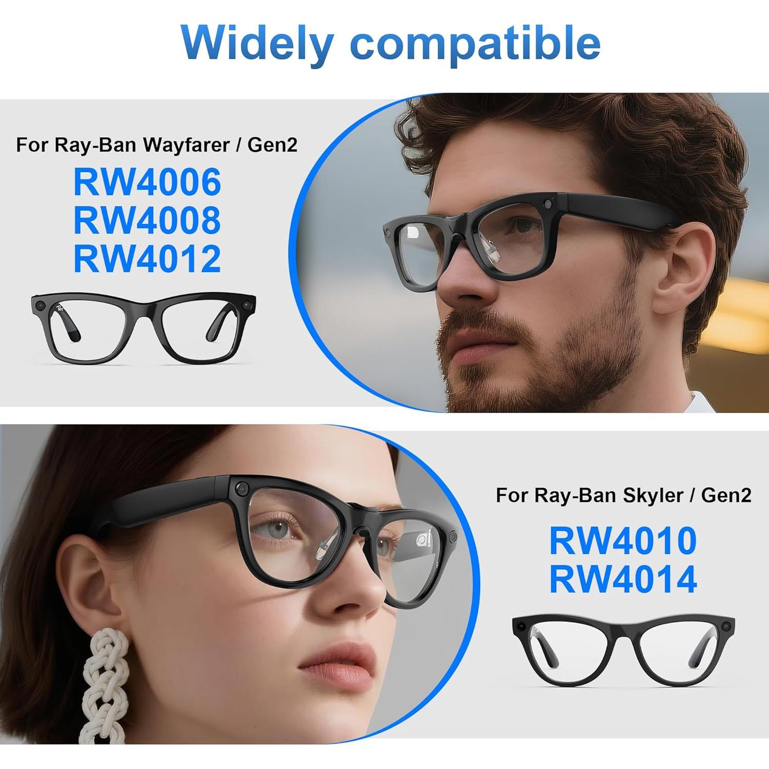 Almohadillas para nariz HiBloks para gafas Ray-Ban Meta Gen 2