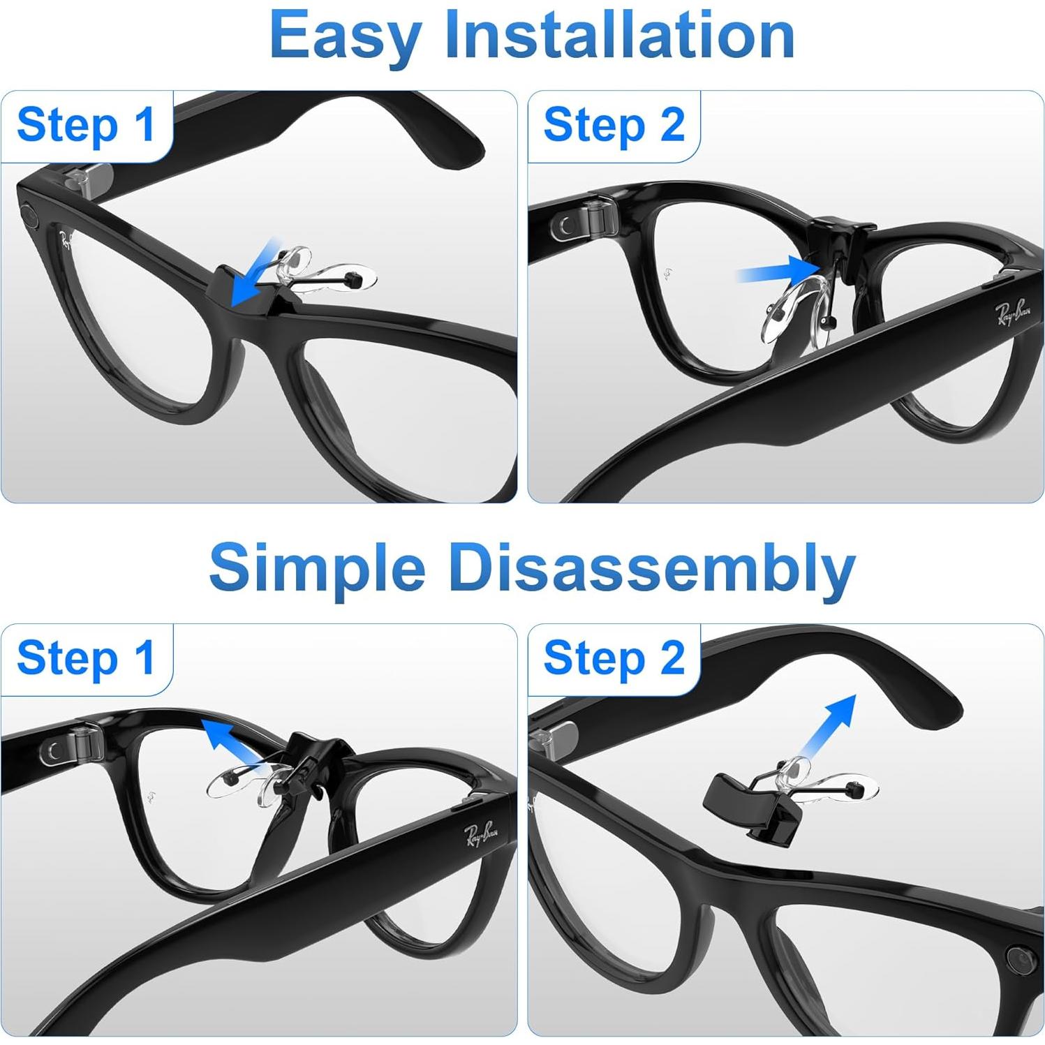 Almohadillas para nariz HiBloks para gafas Ray-Ban Meta Gen 2