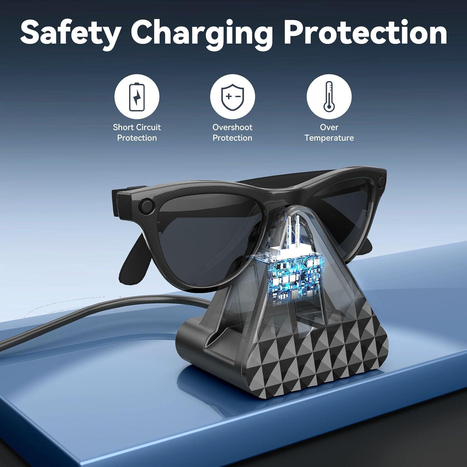 Estación de Carga Ray-Ban Meta - Soporte USB Negro