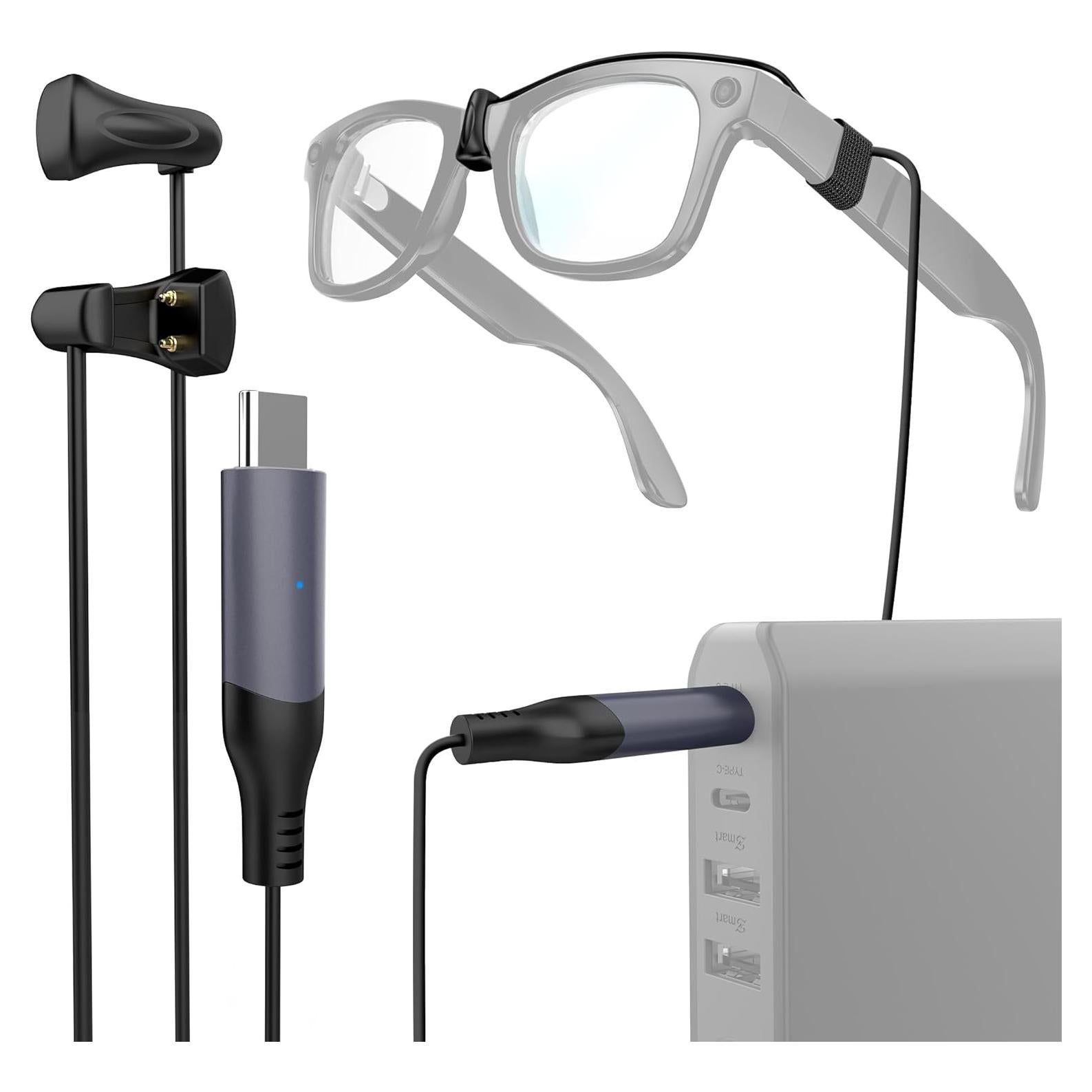 Cable de carga USB C 1.5M Hugener para gafas Ray-Ban Meta