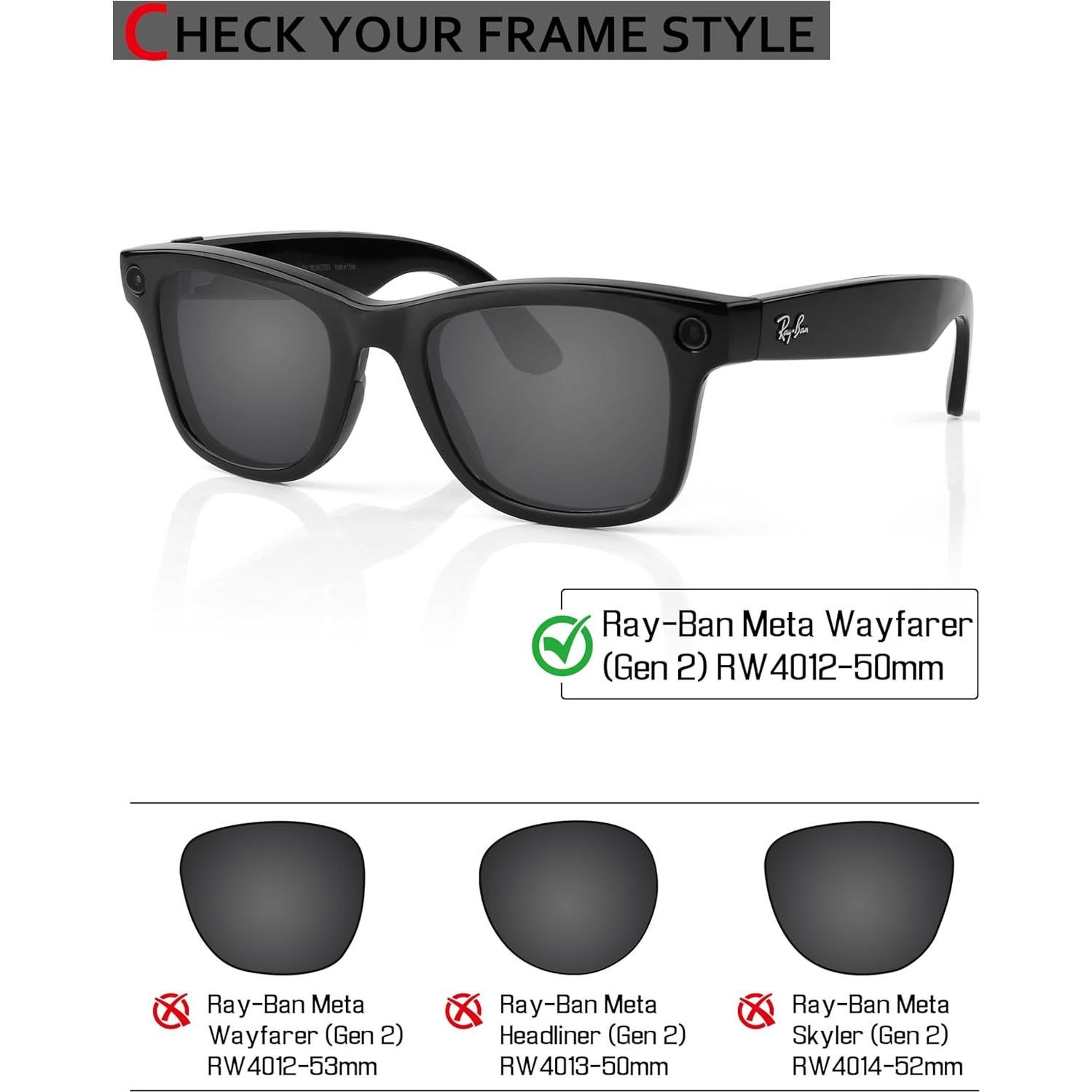 Lentes de Reemplazo Vonxyz para Ray-Ban Wayfarer 50mm Polarizados