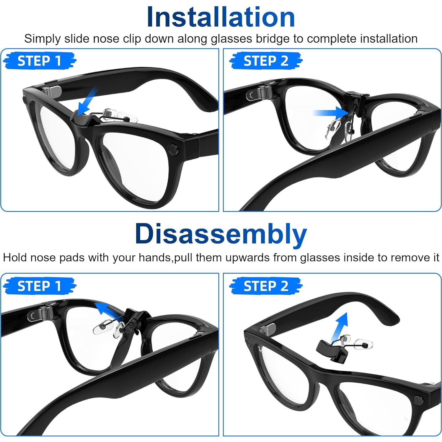 Almohadillas de Nariz HiBloks para Gafas Ray-Ban Meta 53mm