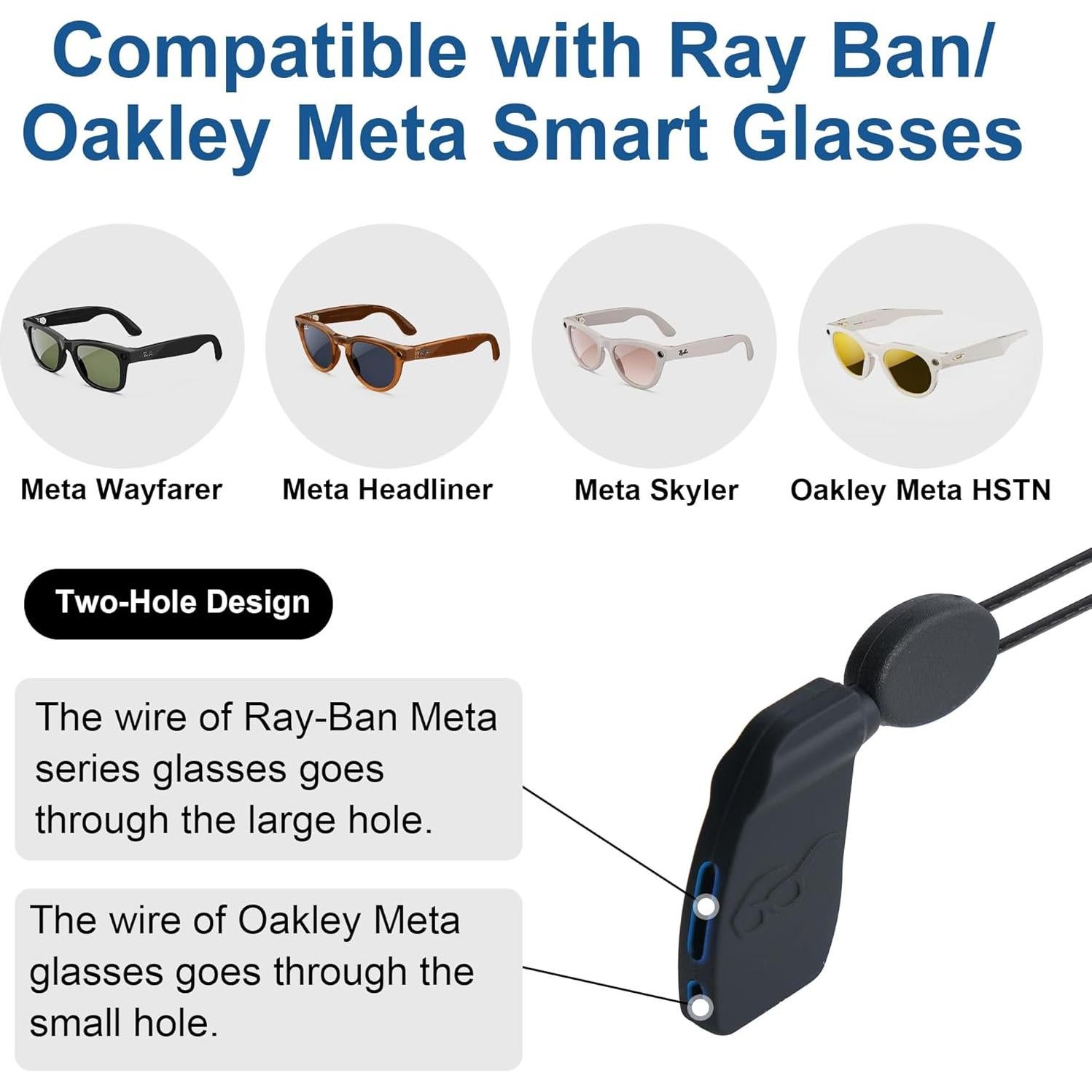 Correa Ajustable para Gafas HiBloks - Compatible Ray-Ban y Oakley