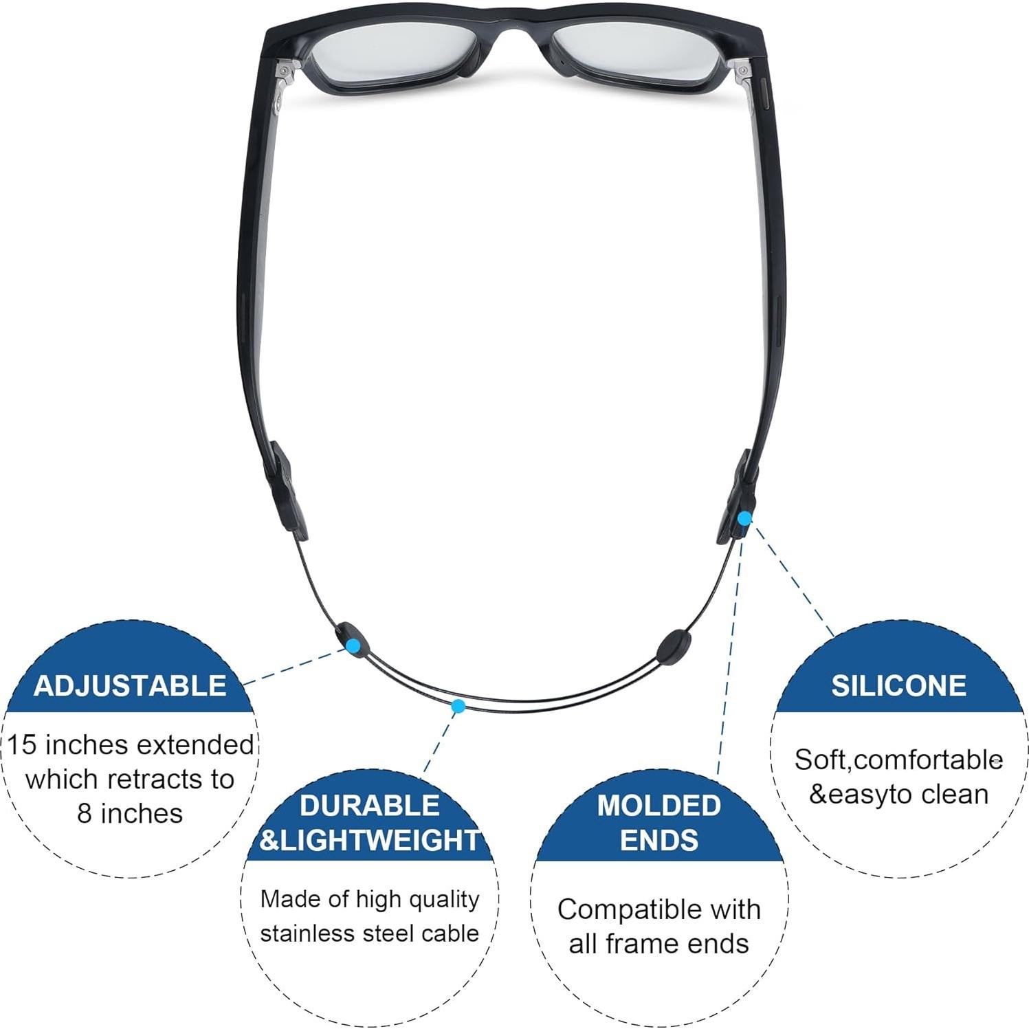 Correa Ajustable para Gafas HiBloks - Compatible Ray-Ban y Oakley