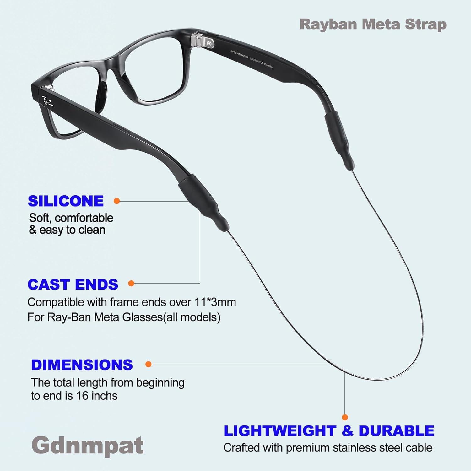 Correa para Gafas Inteligentes Ray-Ban Meta - 40.64CM Transparente