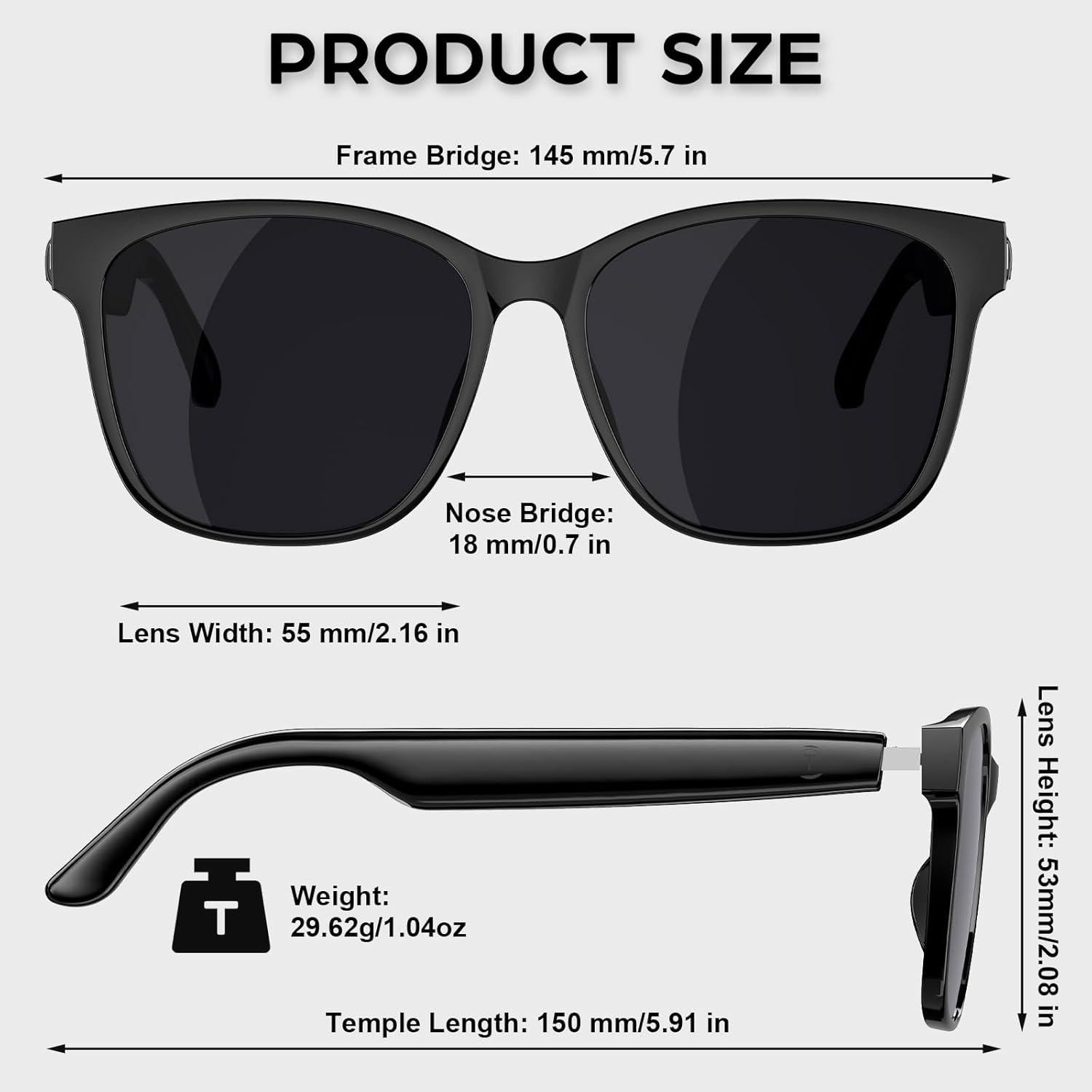 Gafas Inteligentes Grow Zeapon GS08 con Audio Bluetooth y Lentes Polarizadas