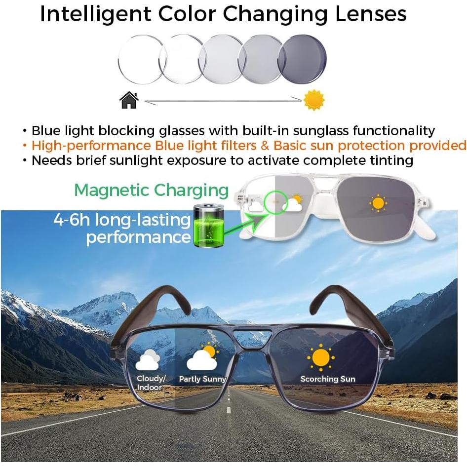 Gafas Inteligentes de Audio Bluetooth Epekops GS10 UV 28g