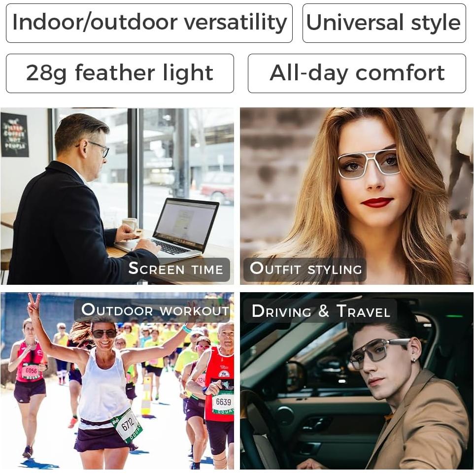 Gafas Inteligentes de Audio Bluetooth Epekops GS10 UV 28g