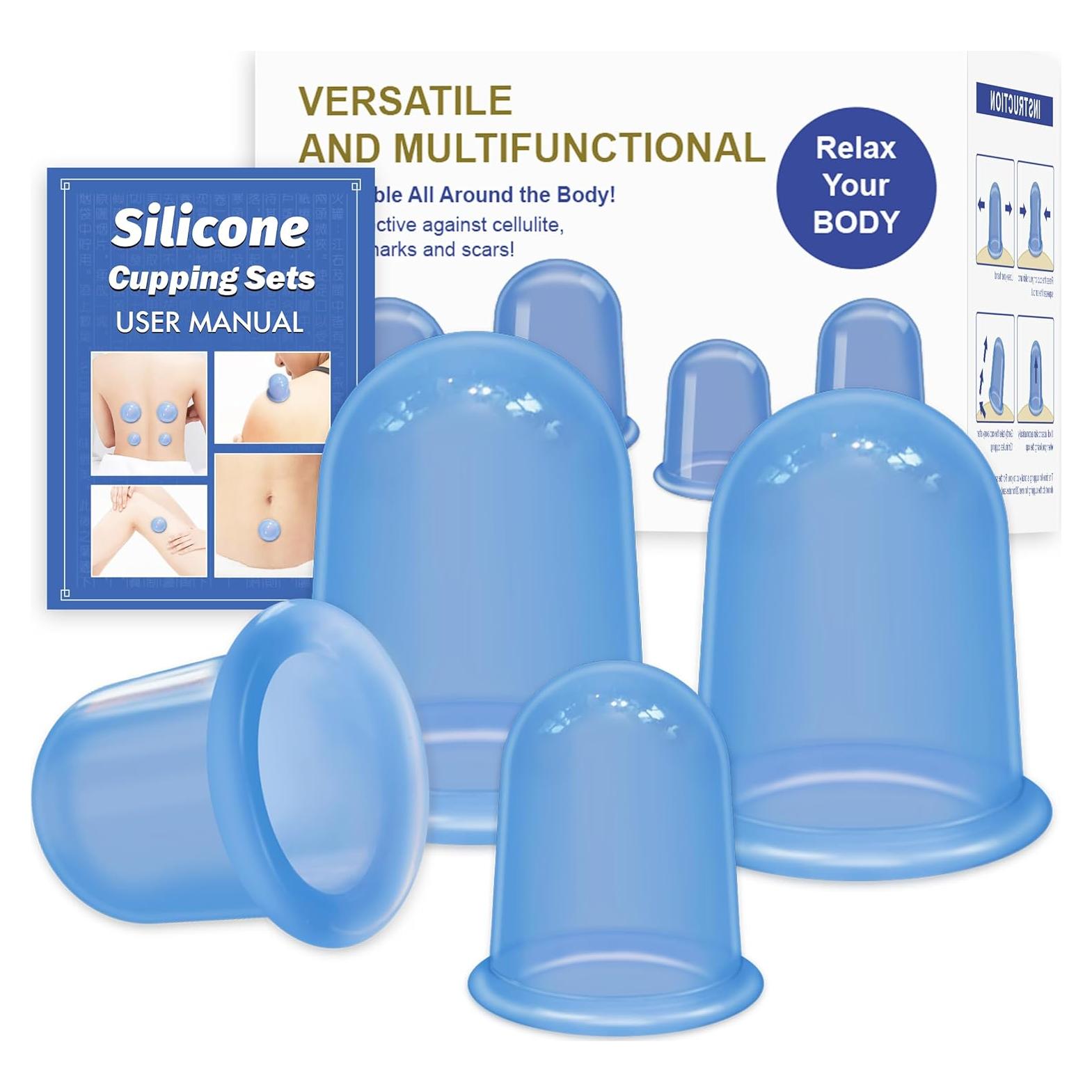 Kit de Ventosas de Silicona ELERA - Terapia de Masaje (4 Piezas)