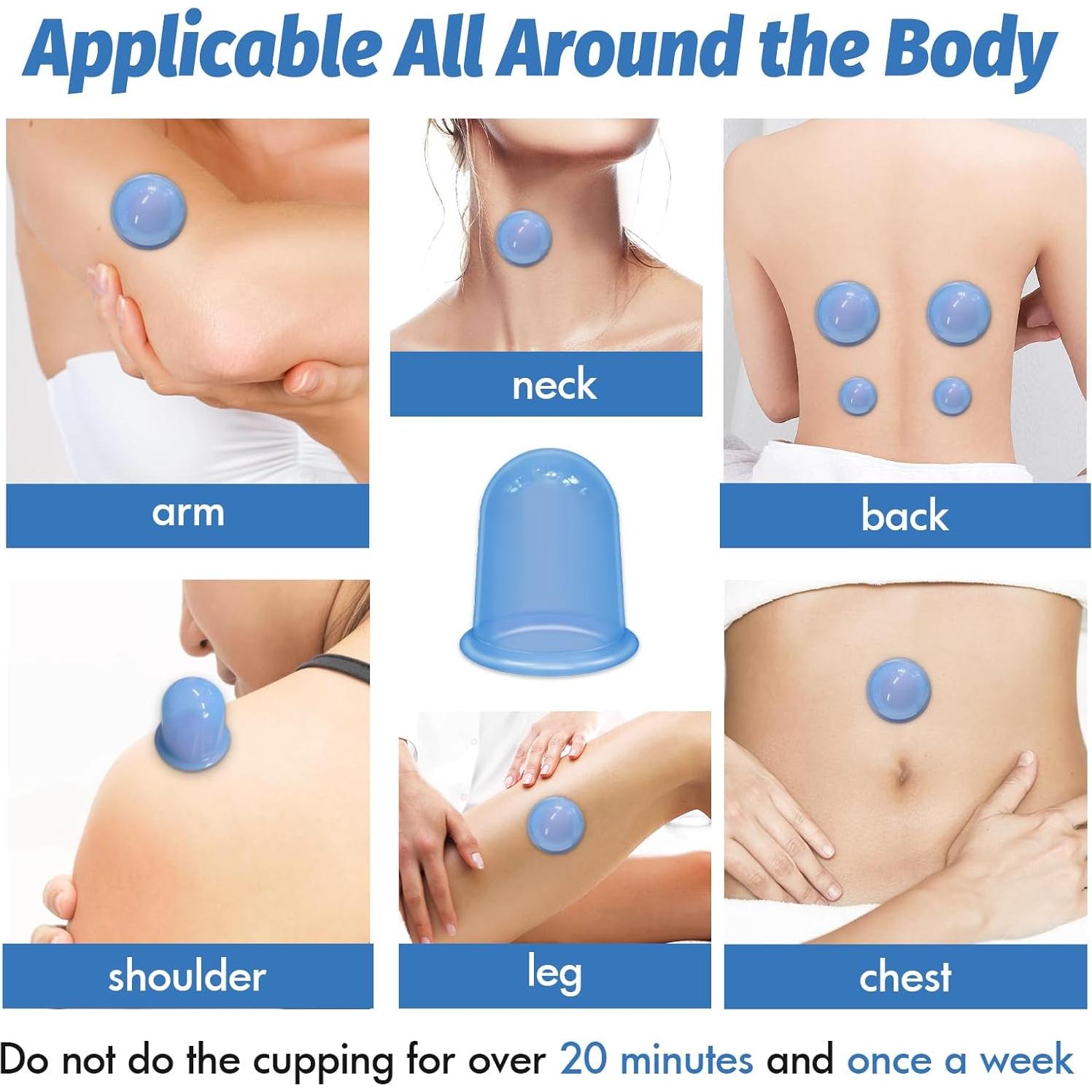 Kit de Ventosas de Silicona ELERA - Terapia de Masaje (4 Piezas)