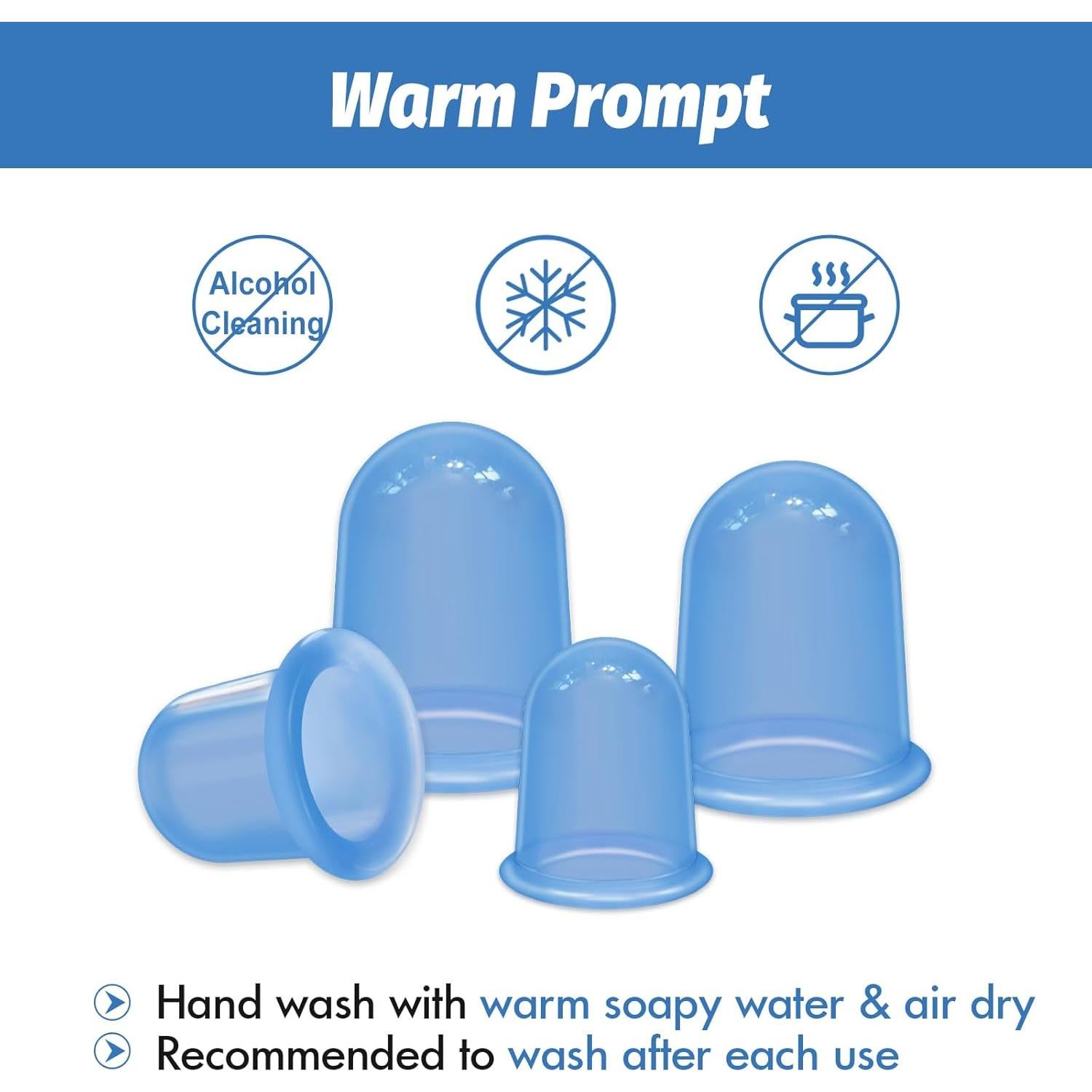 Kit de Ventosas de Silicona ELERA - Terapia de Masaje (4 Piezas)