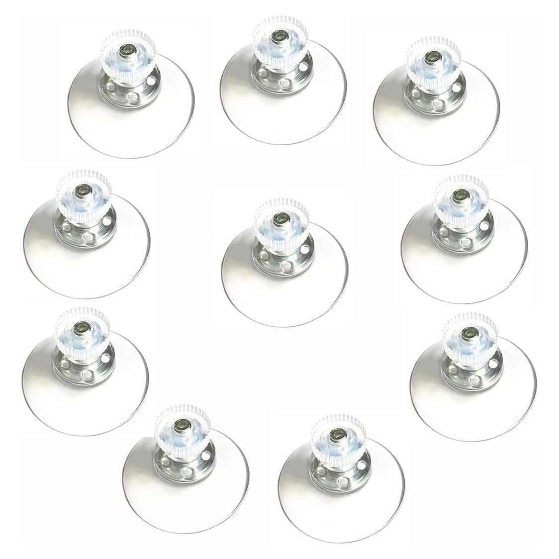 10 Ventosas de PVC Transparentes 41mm Bnafes para Pared