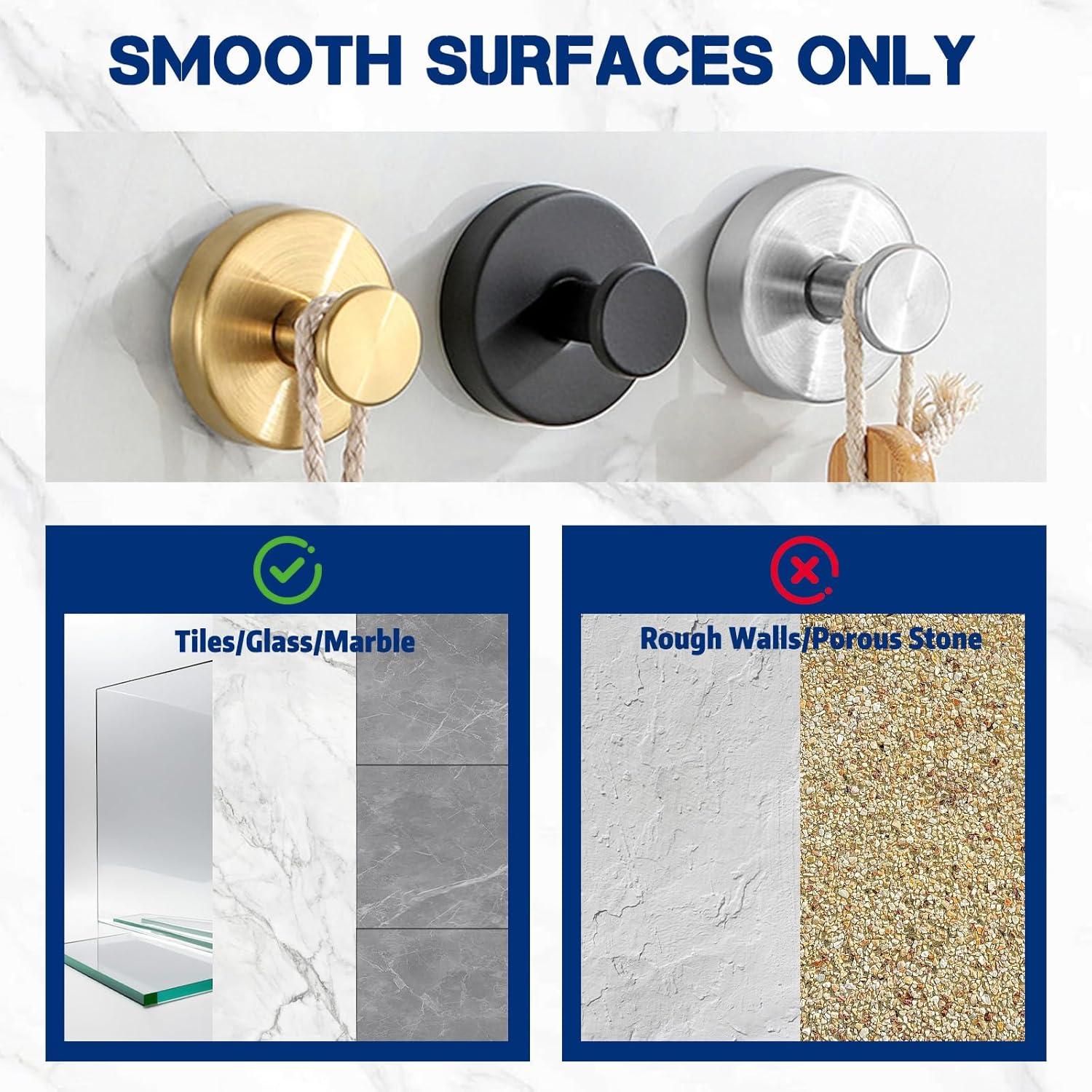 Ganchos de Succión Removibles ALLVANA 2-Pack Plata 6.8 kg