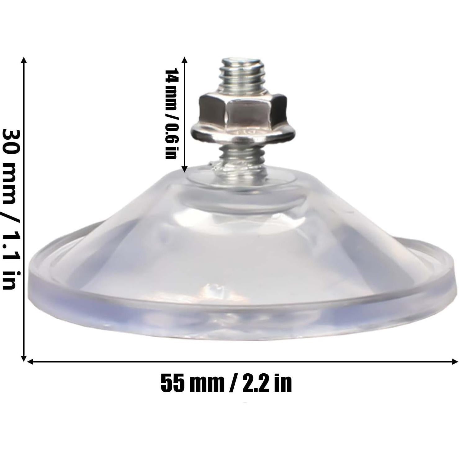 Ventosas de PVC AccEncyc 6 Pcs 55 mm Alta Resistencia