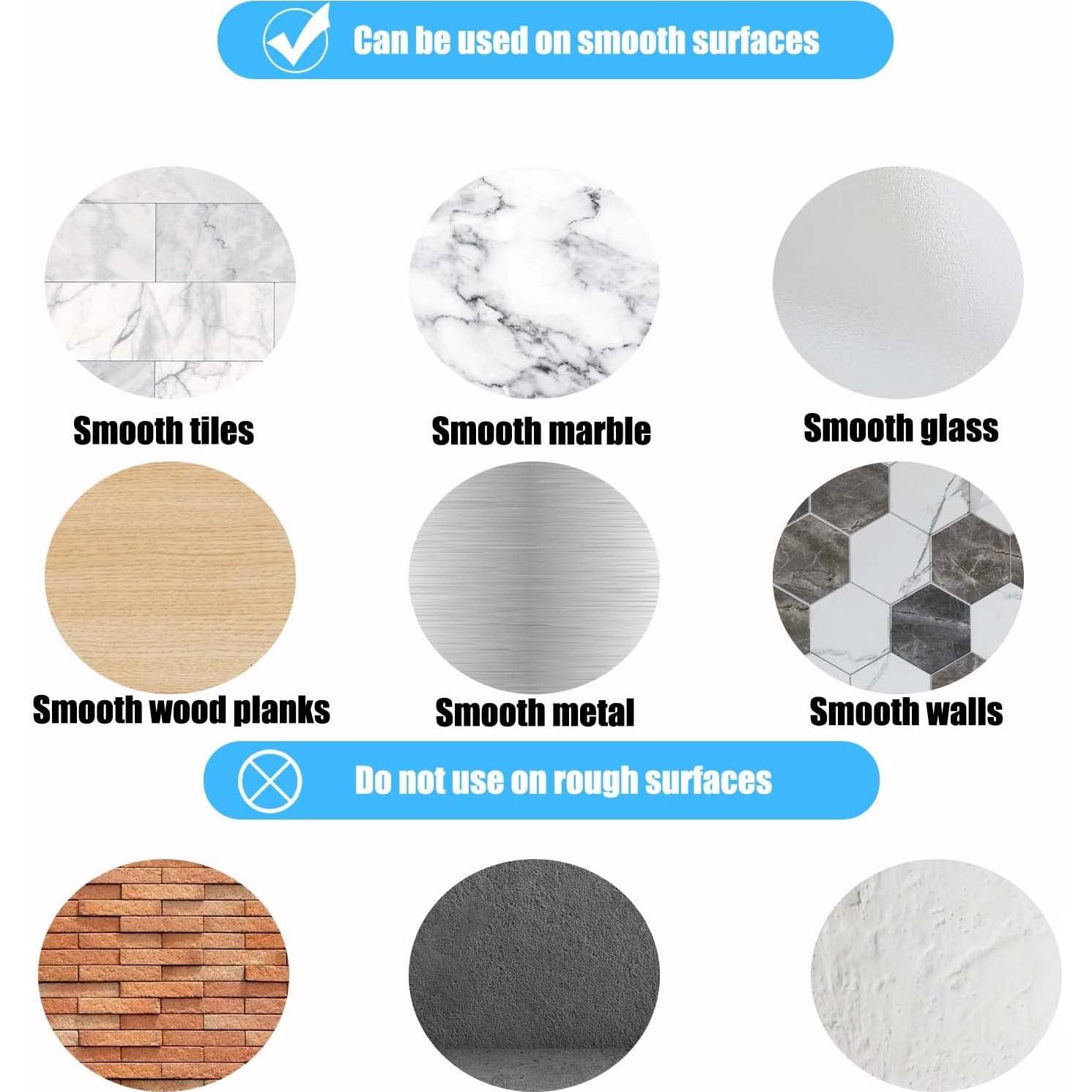 Ventosas de PVC AccEncyc 6 Pcs 55 mm Alta Resistencia