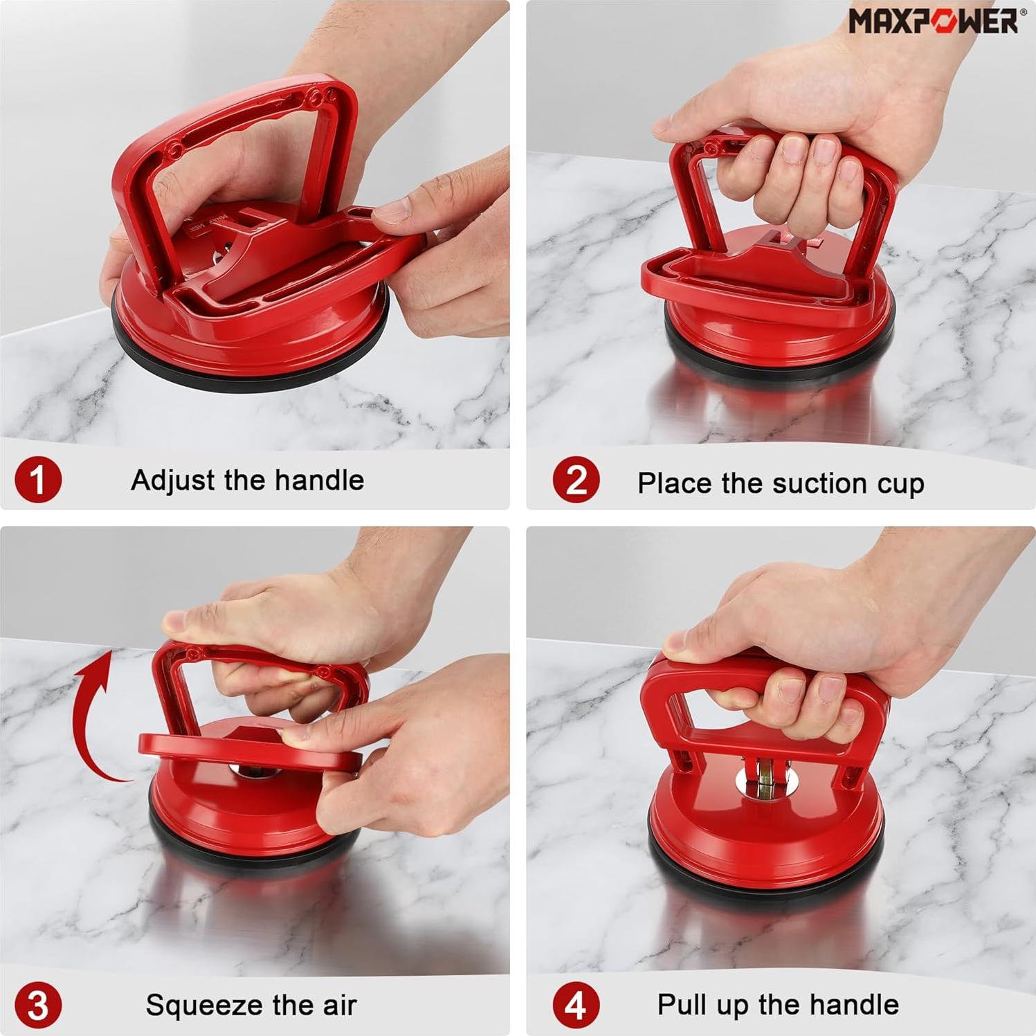 Elevador de Ventosas MAXPOWER 2 Piezas 120 mm 49.9 kg