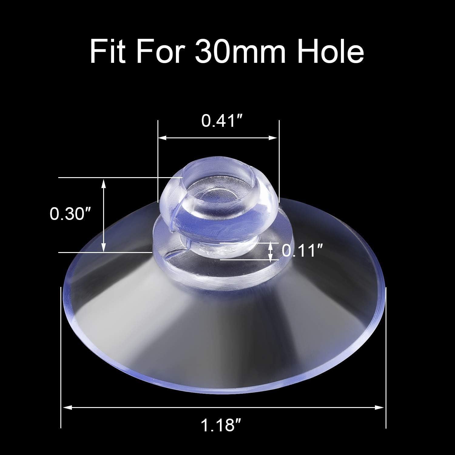 Ventosas Transparentes ANCIRS 30mm - Paquete de 30 Piezas