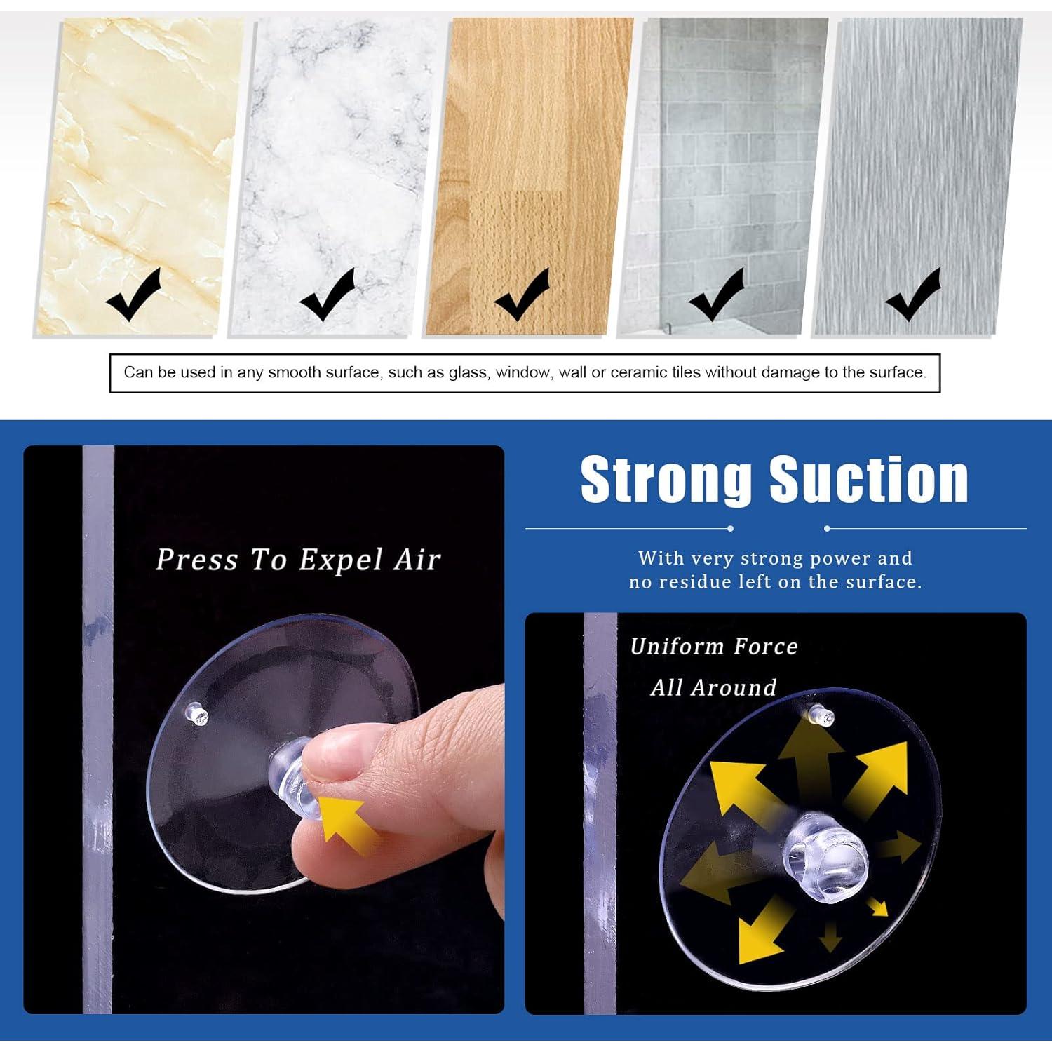 Juego de Ventosas Glarks 80Pcs 25-45mm para Cocina y Baño