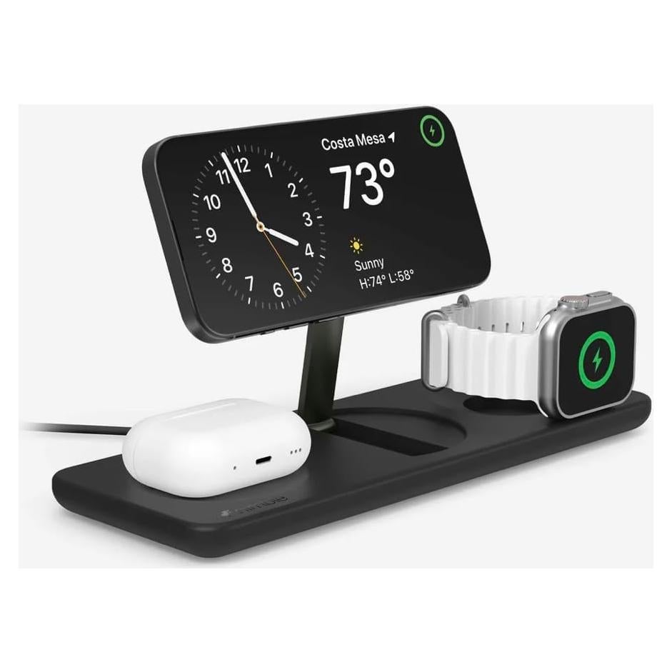 Estación de Carga Inalámbrica 3 en 1 Nimble Podium 15W Qi2