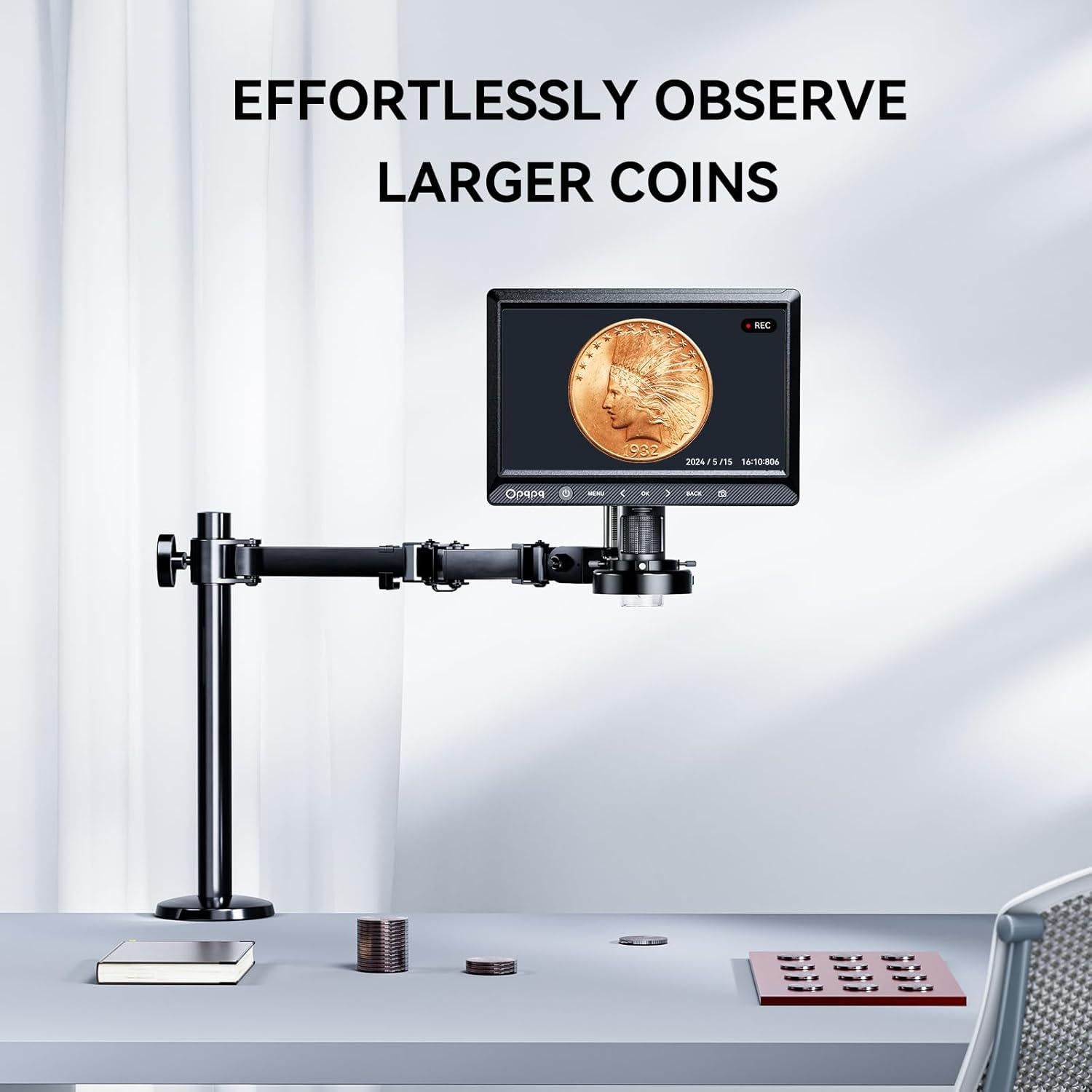 Microscopio Digital Opqpq ODM702 Flex 10" con Luz Anular