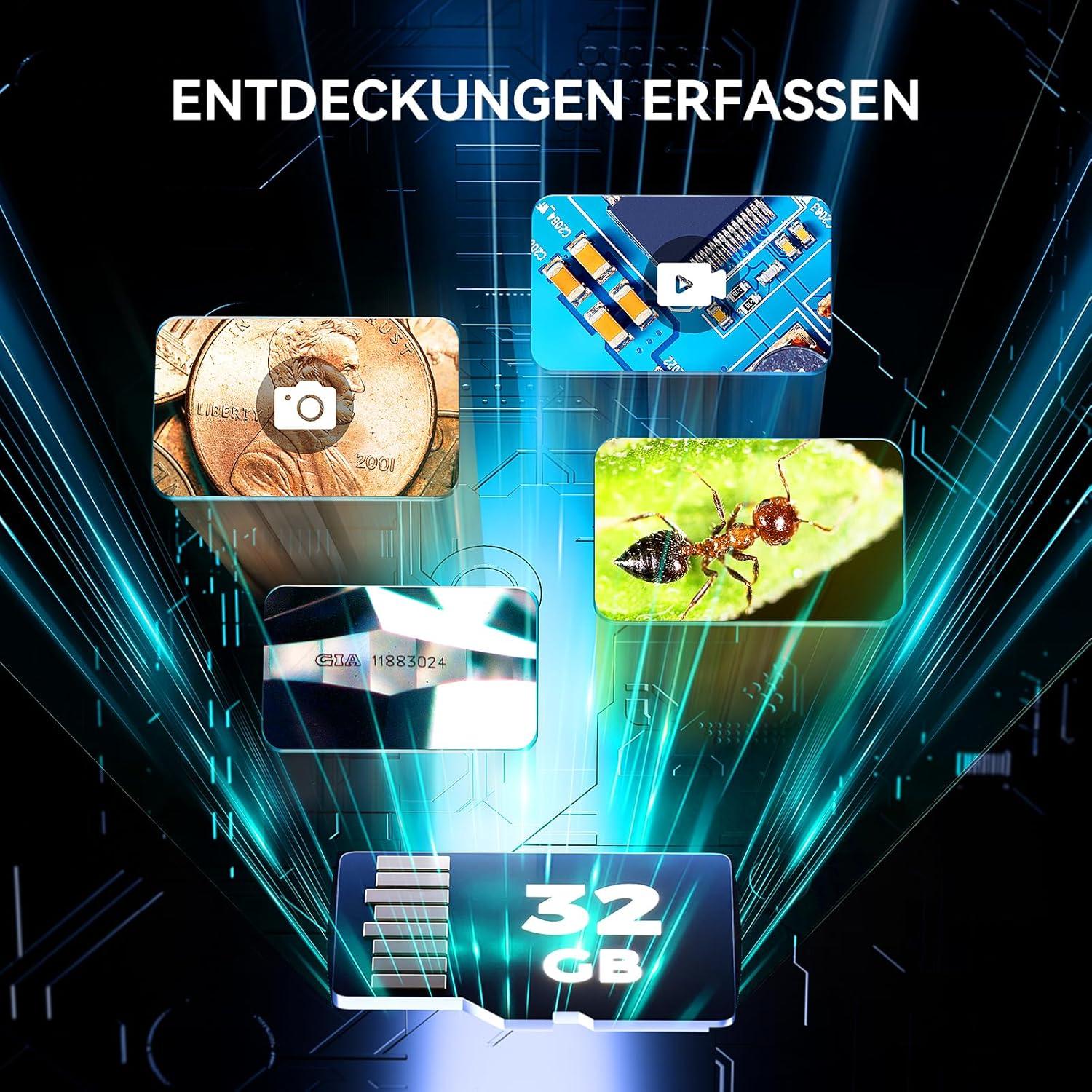 Microscopio Digital Opqpq ODM702 Flex 10" con Luz Anular