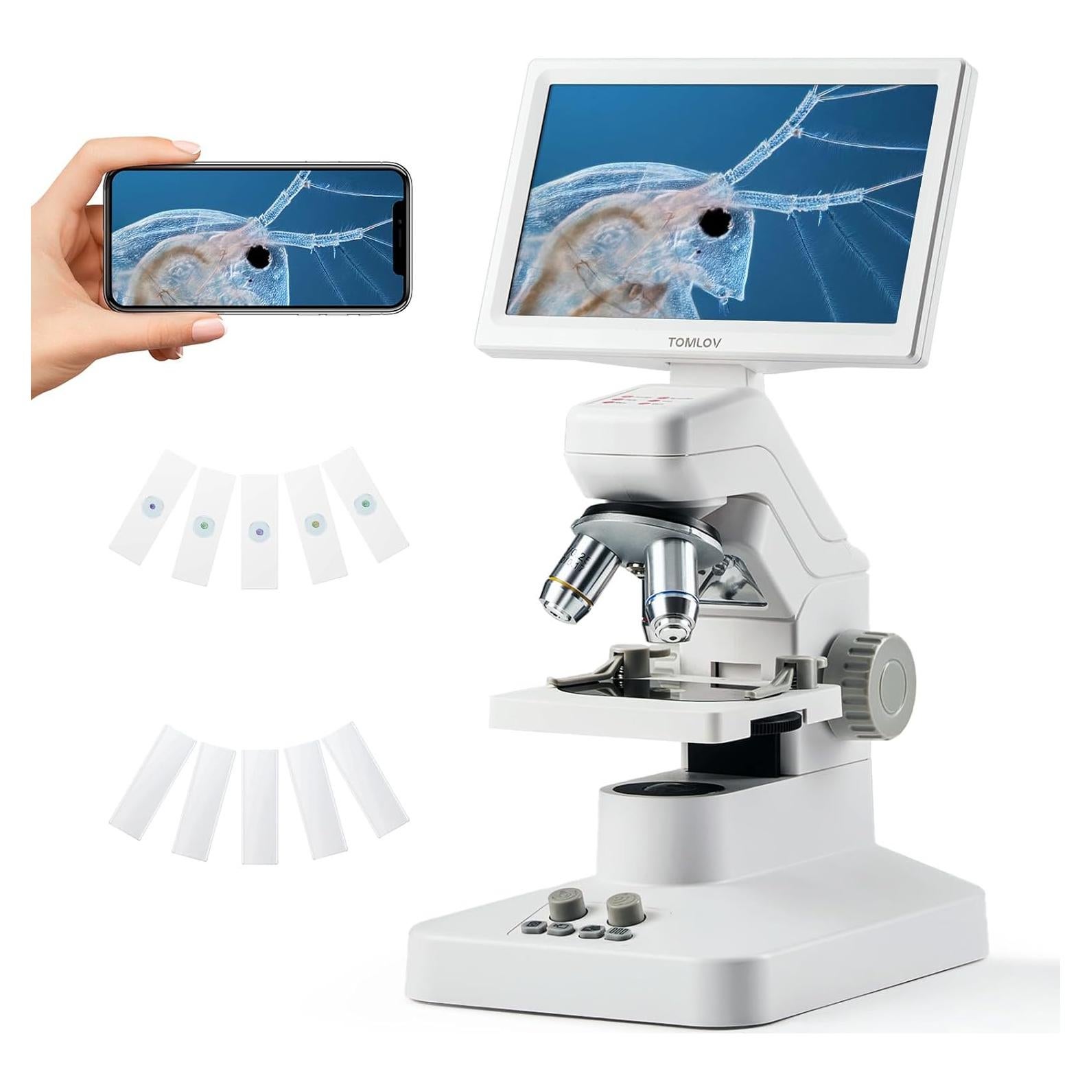 Microscopio Digital TOMLOV DM301 Pro 7" Pantalla IPS USB HDMI