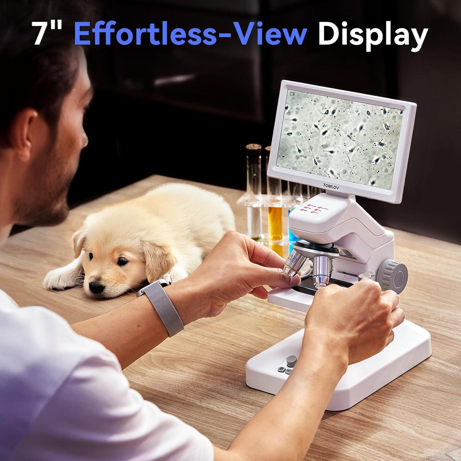 Microscopio Digital TOMLOV DM301 Pro 7" Pantalla IPS USB HDMI