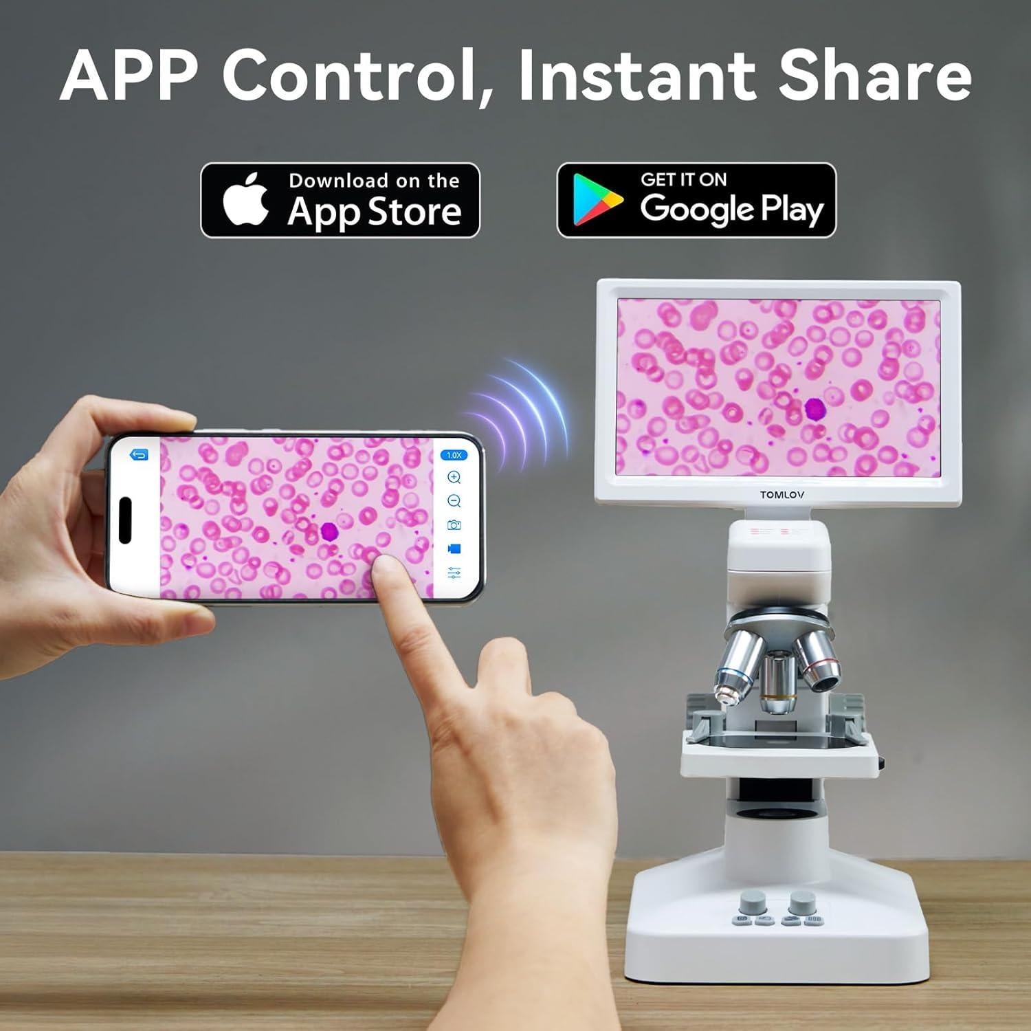 Microscopio Digital TOMLOV DM301 Pro 7" Pantalla IPS USB HDMI