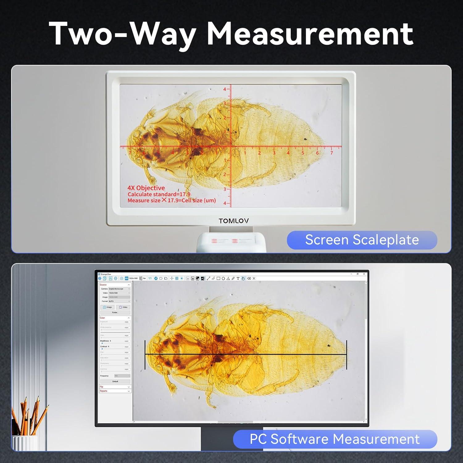 Microscopio Digital TOMLOV DM301 Pro 7" Pantalla IPS USB HDMI