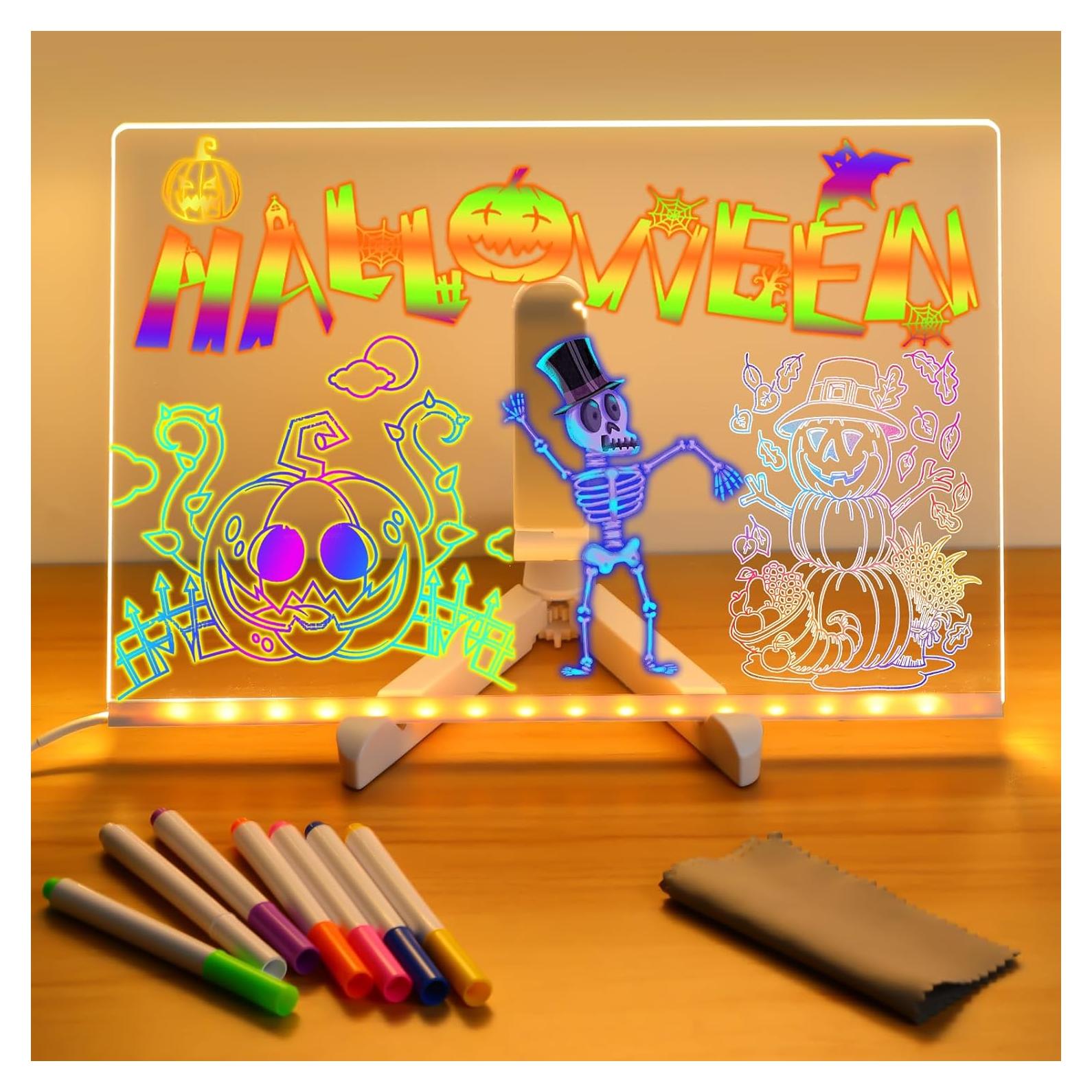 Tablero de Notas LED Qiloos 30x20 cm Acrílico Multicolor