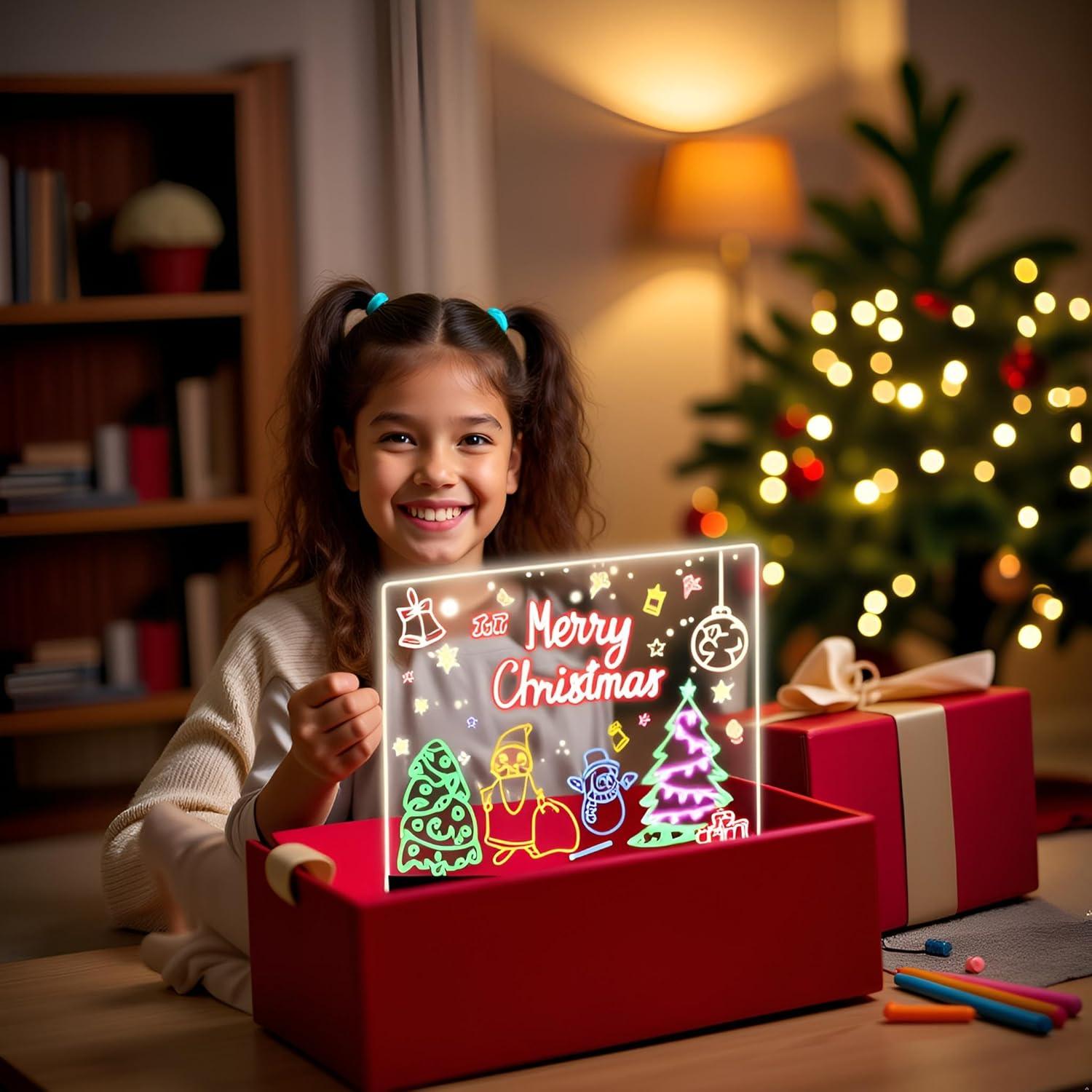 Tablero de Dibujo LED Hansanti 30x24cm 7 Colores Borrable