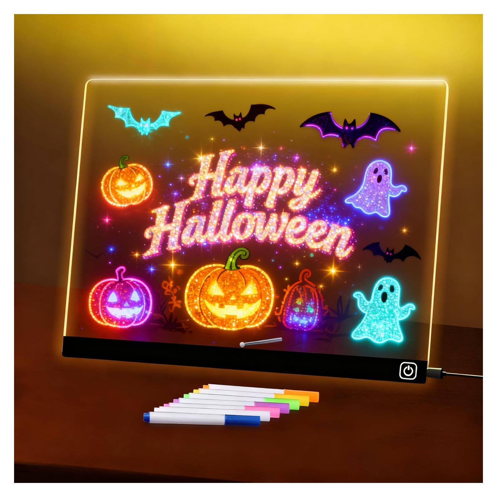 Tablero de Notas LED Hansanti 34.8x25.4cm 7 Colores con Marcadores