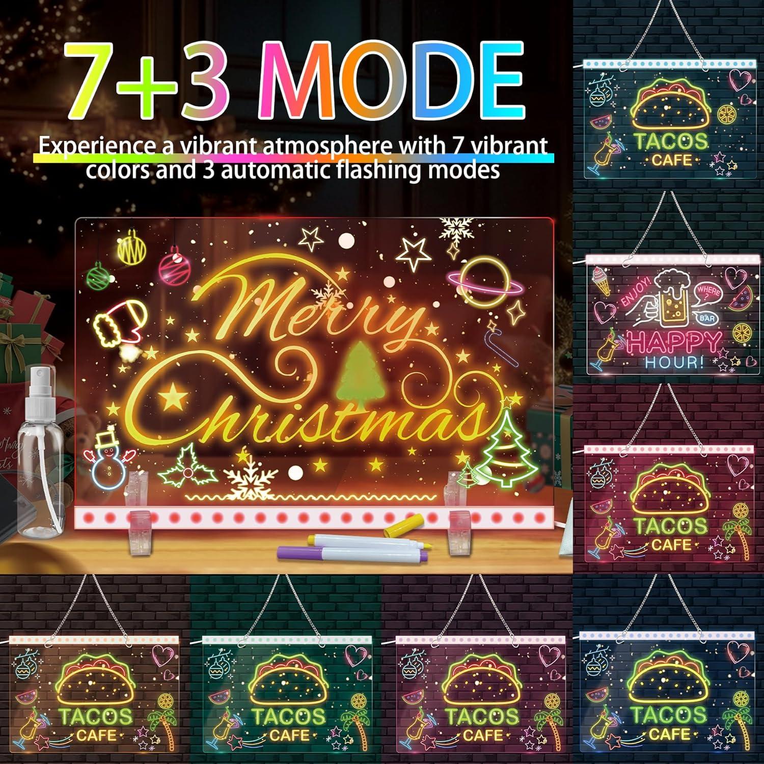 Tablero de Dibujo LED TXP 35.56x25.4 cm 7 Colores Iluminación