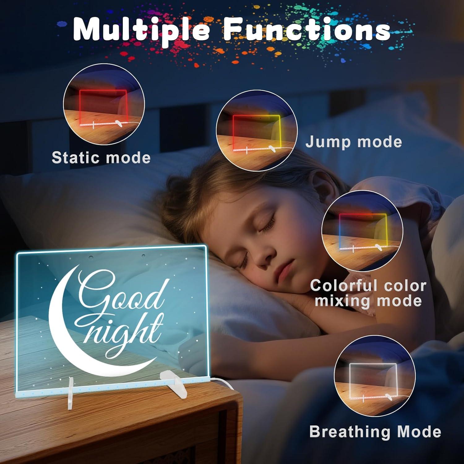 Tablero Acrílico LED Sweetone 35.1x25.4cm 7 Colores Borrado Seco