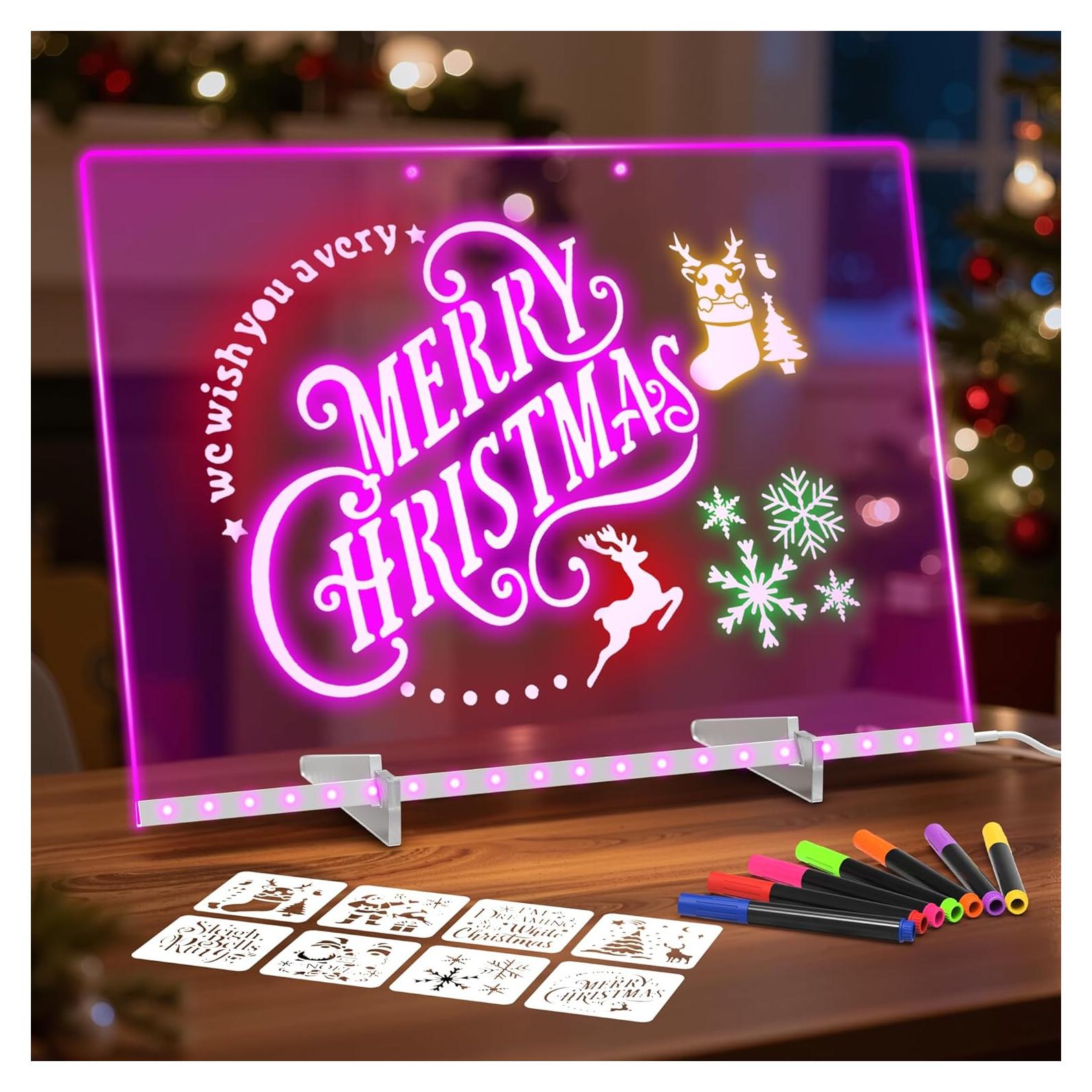 Tablero de Dibujo LED ABCOOL 35.6x25.4cm Borrable y Brillante