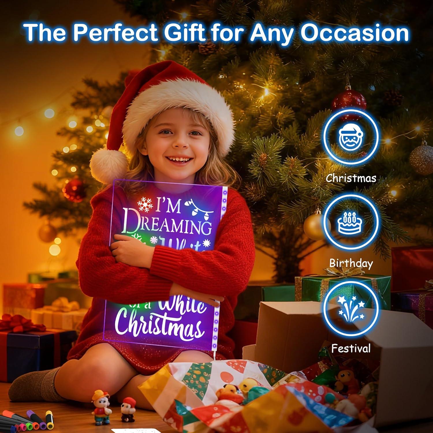 Tablero de Dibujo LED ABCOOL 35.6x25.4cm Borrable y Brillante