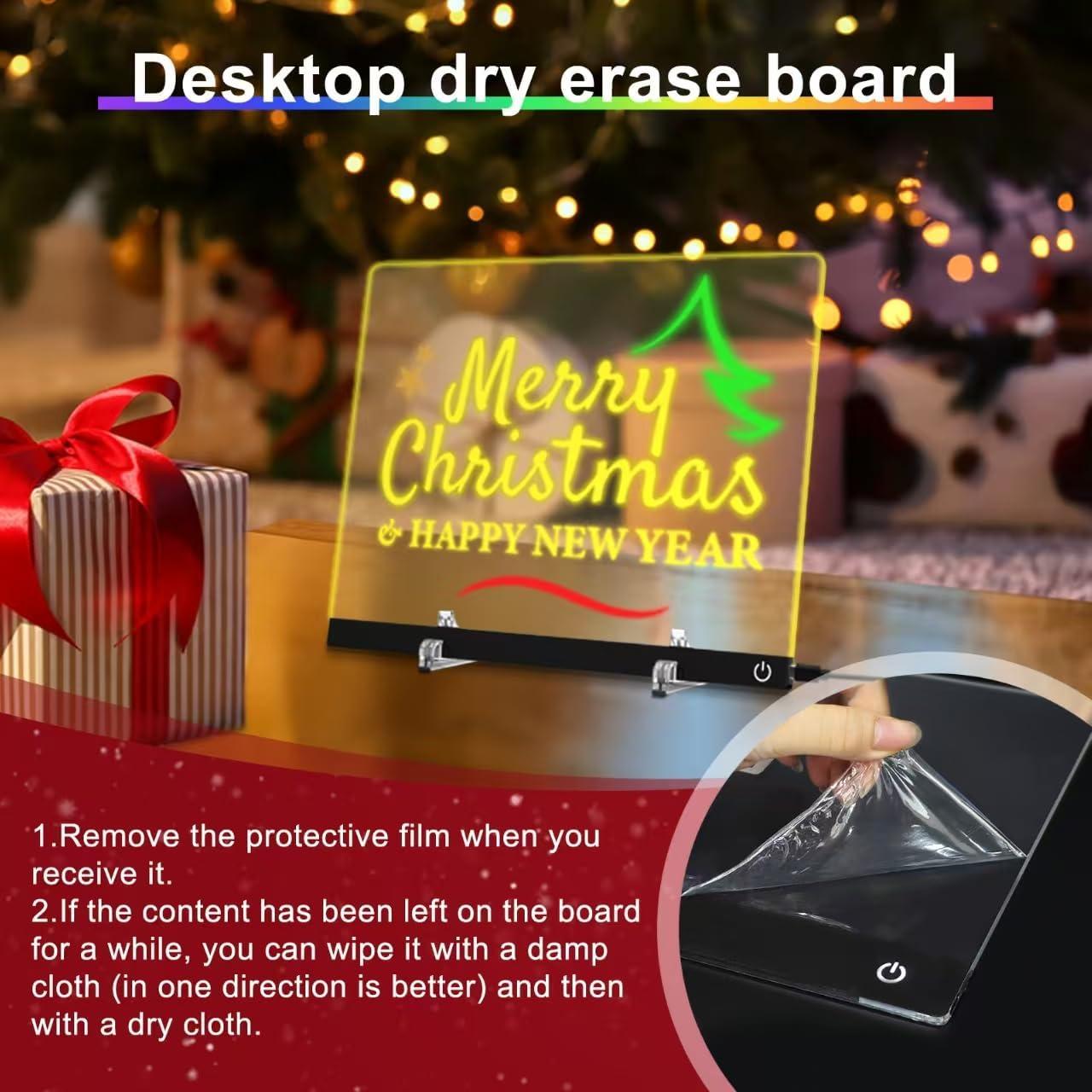 Tablero de Notas LED EcoCharm Home 30x20 cm 6 Colores 4 Modos