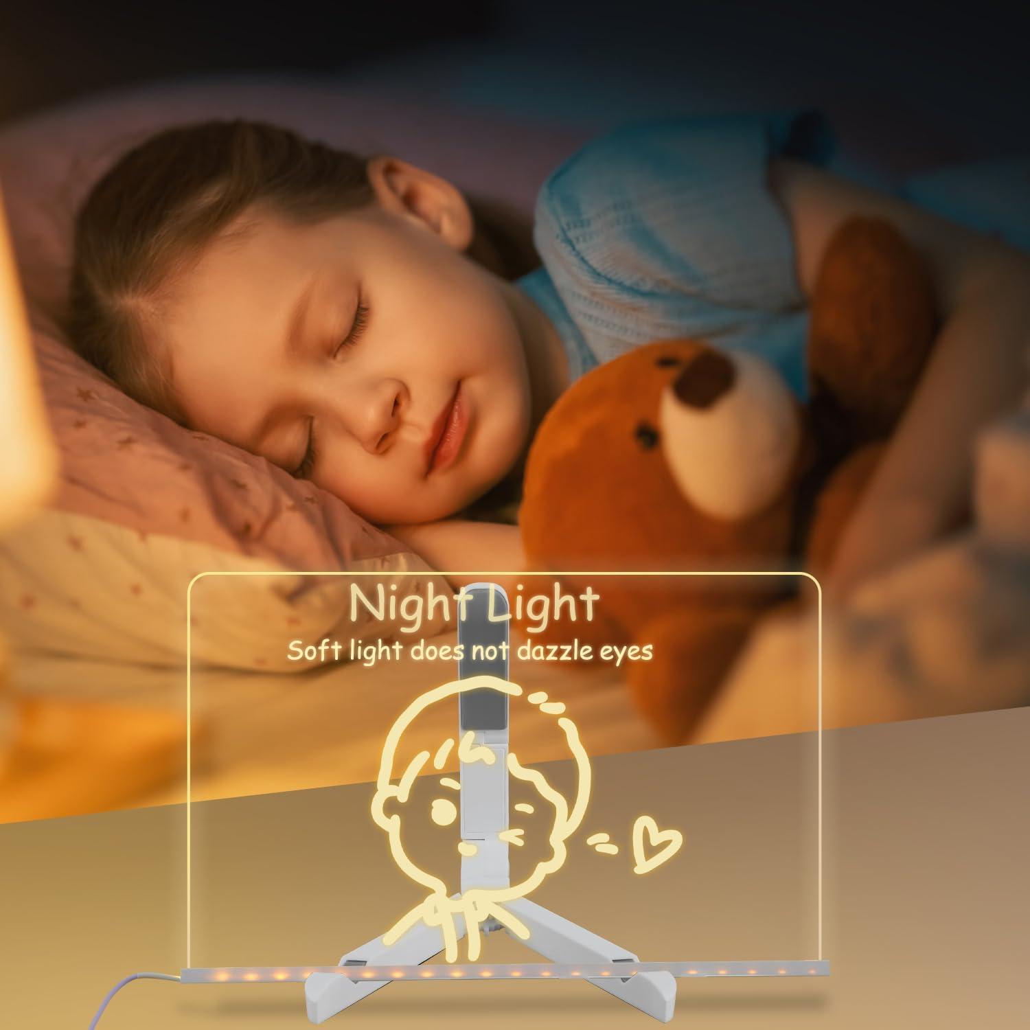 Tablero de Notas LED Omaky 30x20 cm Borrado en Seco Acrílico