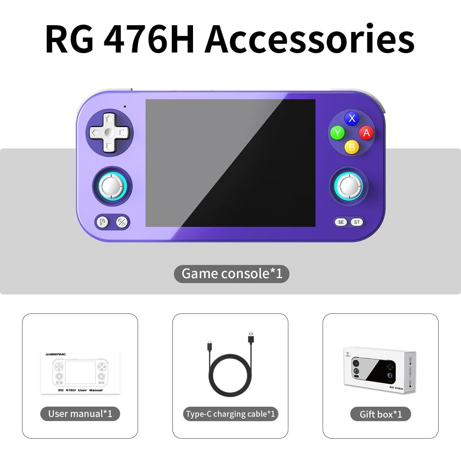 Consola de juegos portátil Anbernic RG476H 128GB Android 13