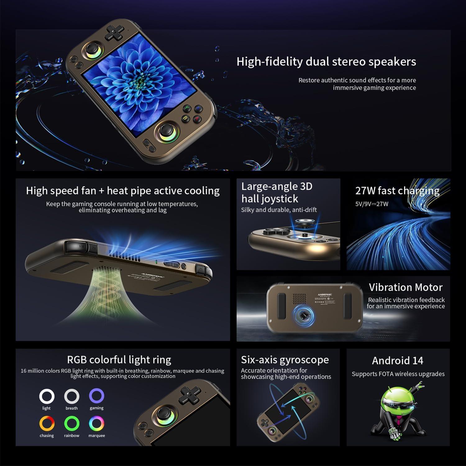 Consola de Juegos Portátil Anbernic RG477M 4.7" Aluminio CNC