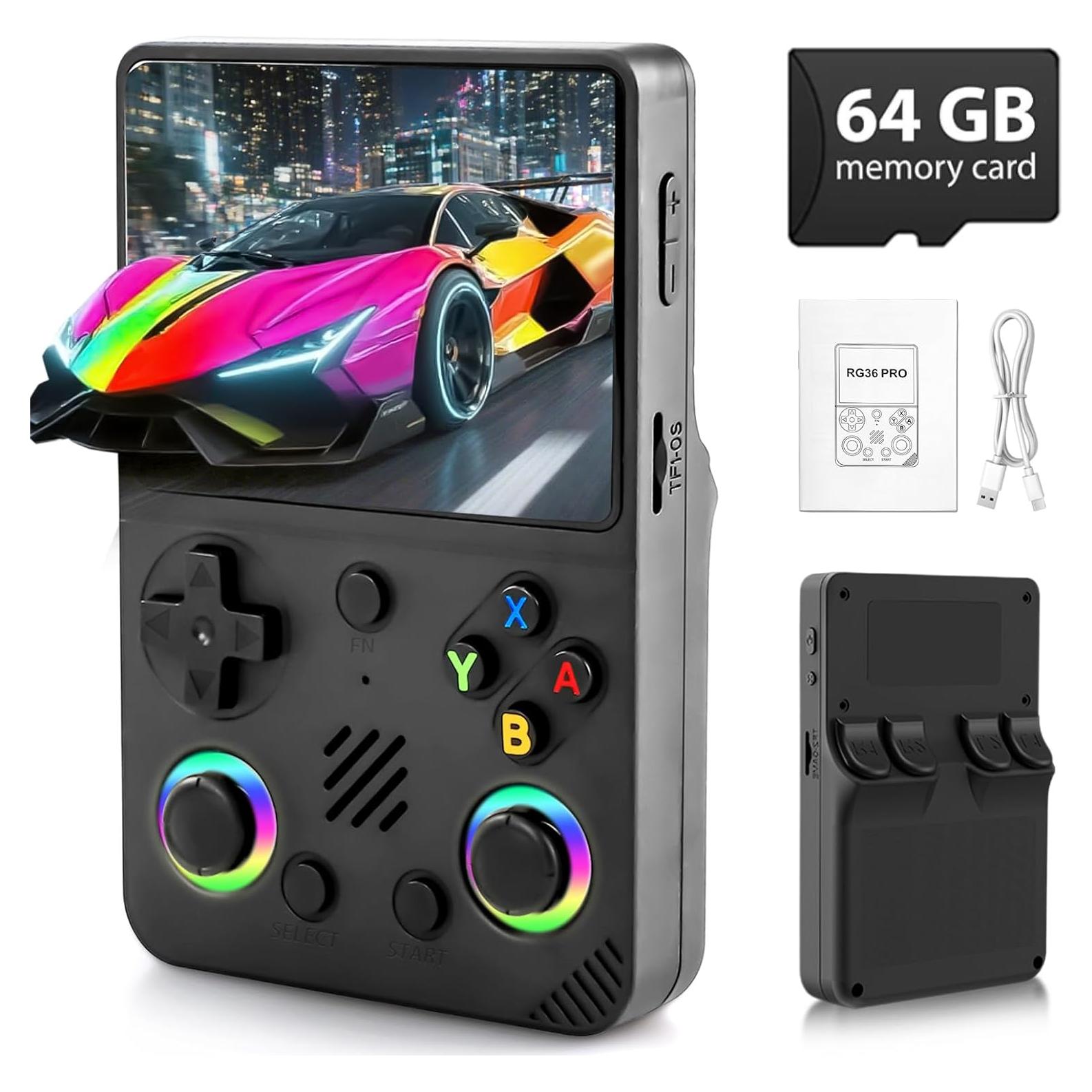 Consola de Juegos Portátil RG36PRO - 64GB, Pantalla IPS 3.5"