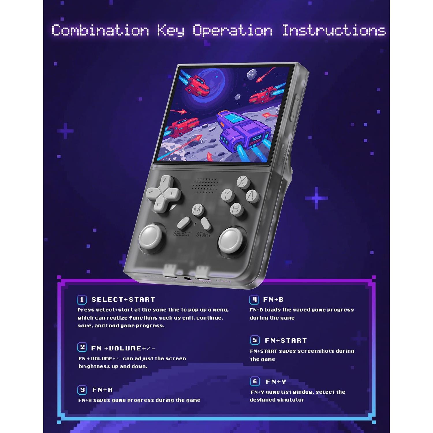 Consola de Juegos Portátil PINVOK Q159 - 20000 Juegos Retro 128GB