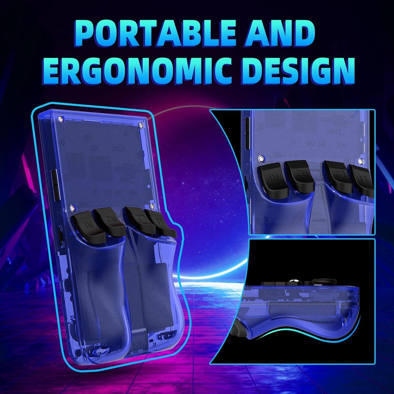 Consola de Juegos Portátil R36MAX 64GB Pantalla IPS 4" Azul