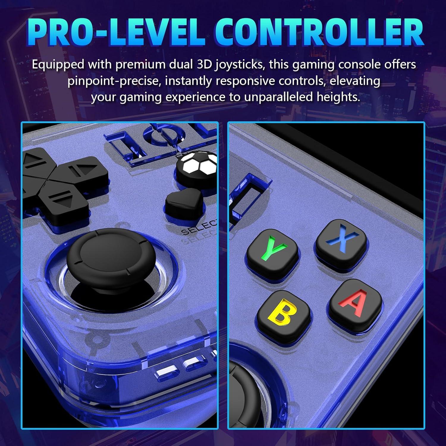 Consola de Juegos Portátil R36MAX 64GB Pantalla IPS 4" Azul