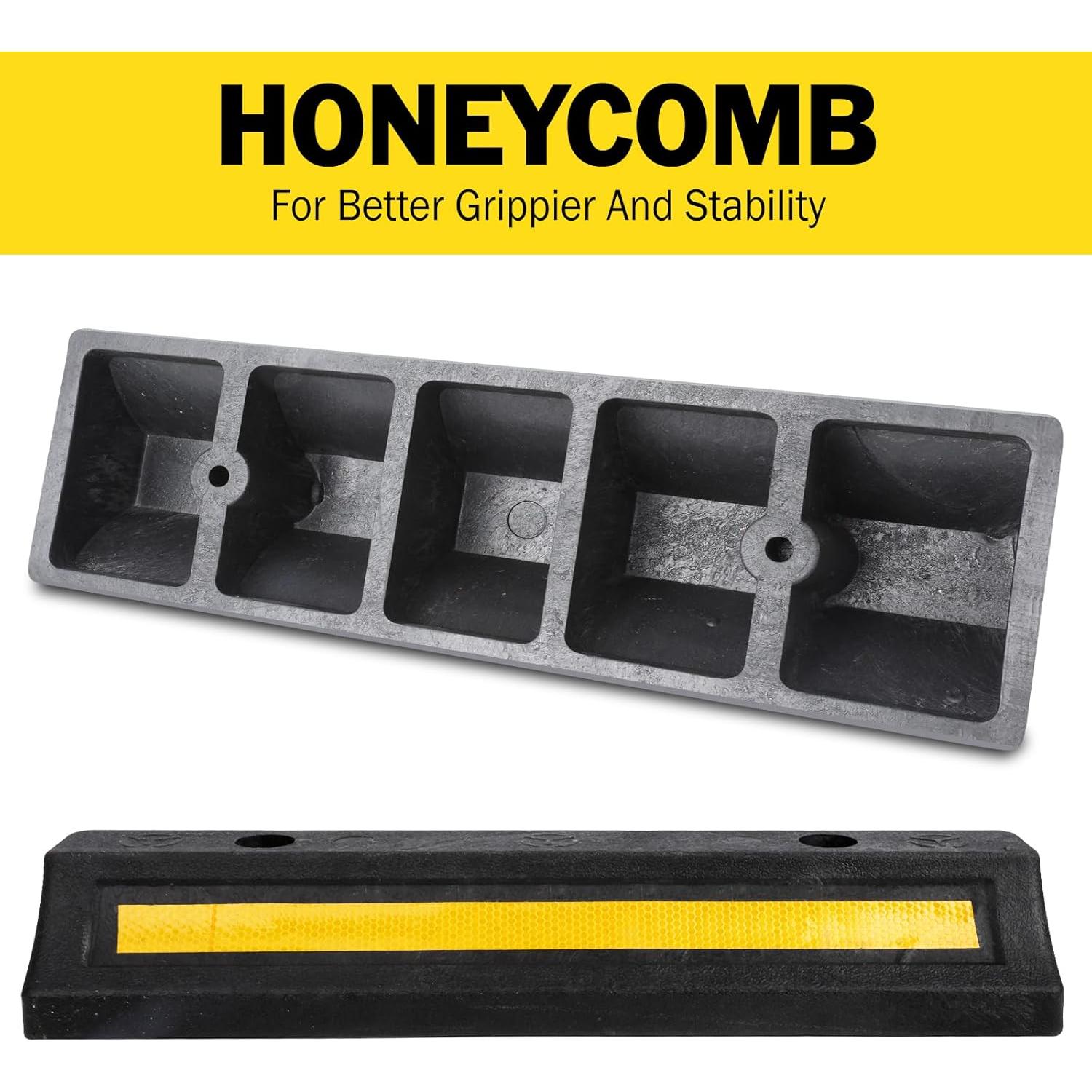 Paquete de 2 Topes de Estacionamiento YesBes 42.9x14x7.6 cm