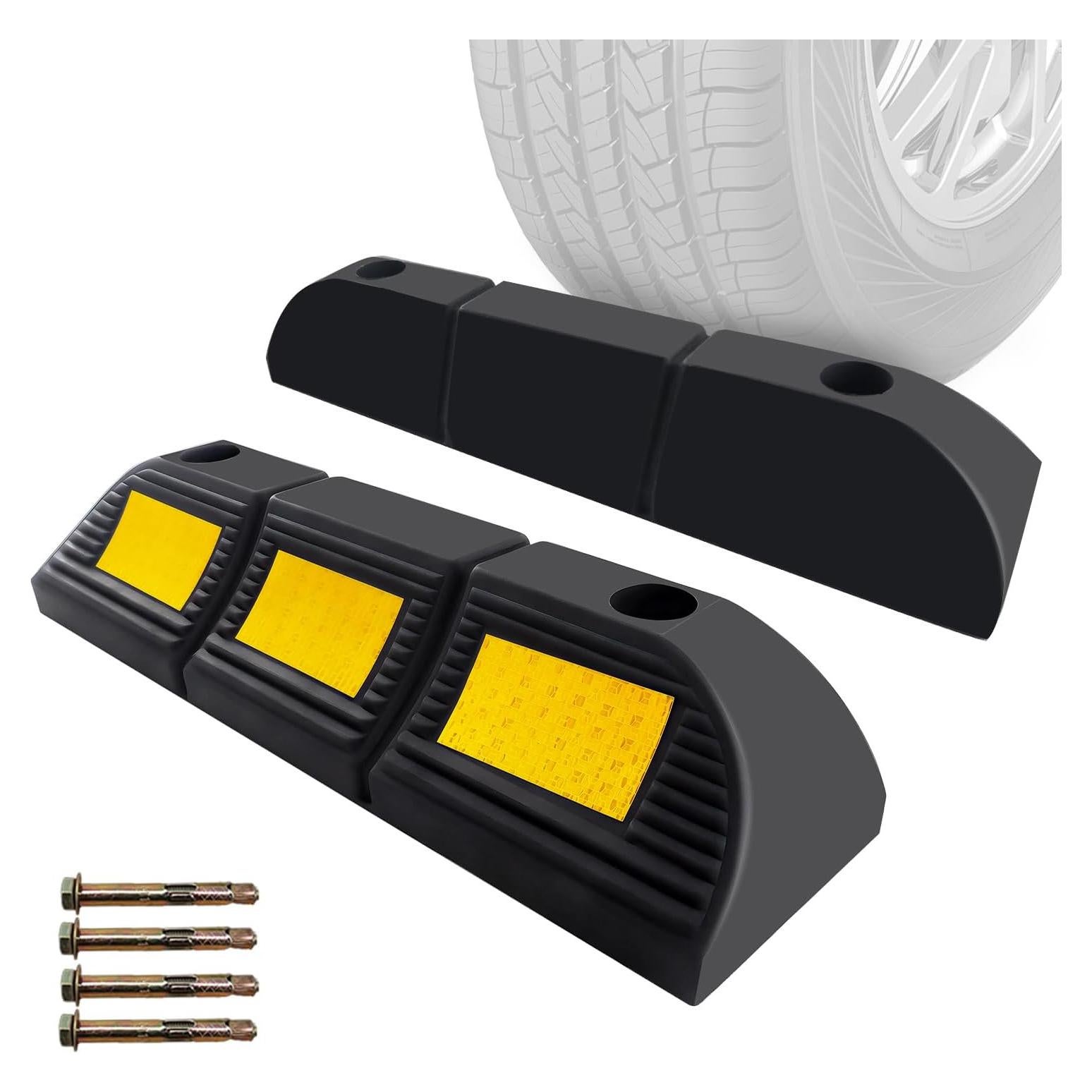 Tope de Estacionamiento Vacallity PS02 - Caucho 2 Pcs 8.89 cm