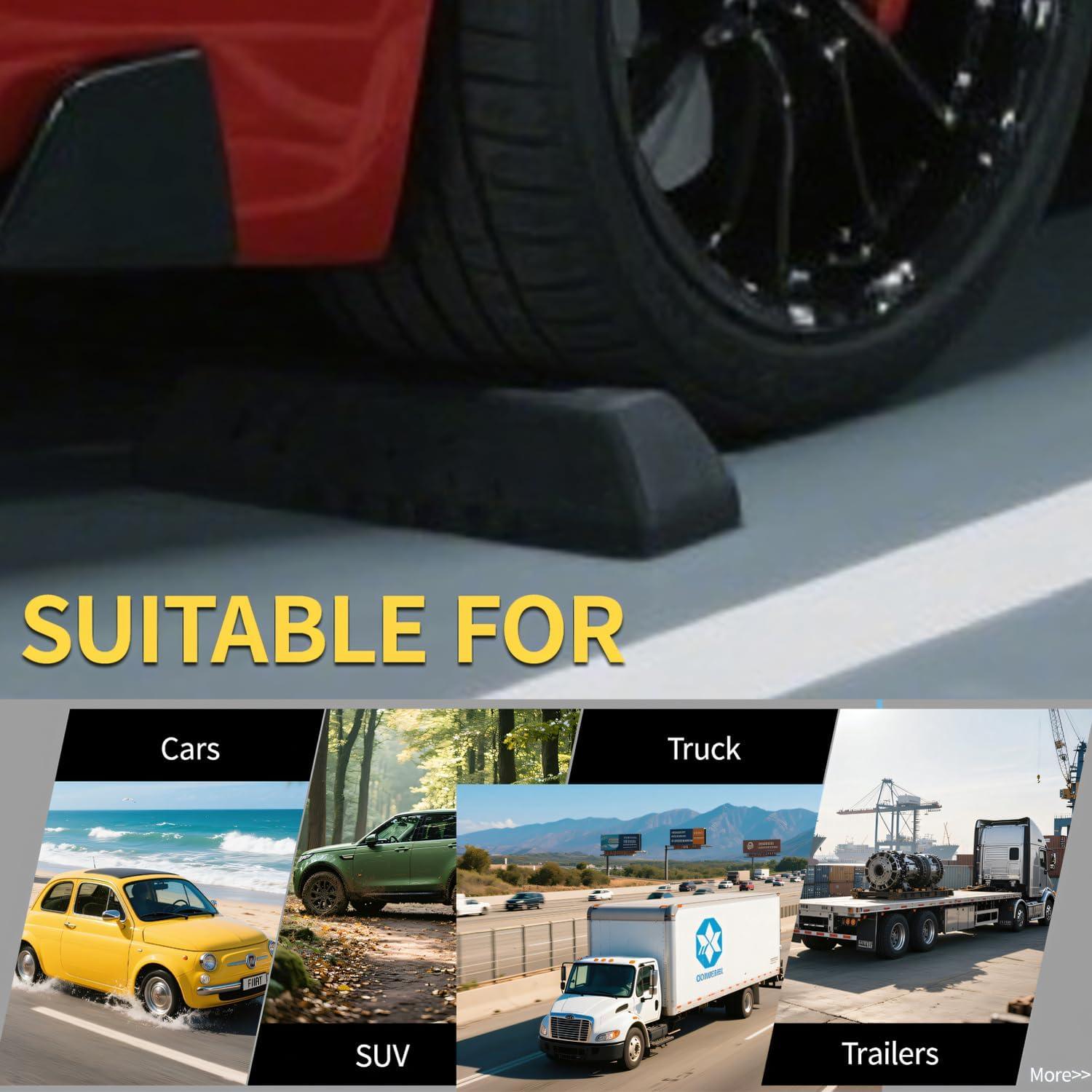 Tope de Estacionamiento Vacallity PS02 - Caucho 2 Pcs 8.89 cm