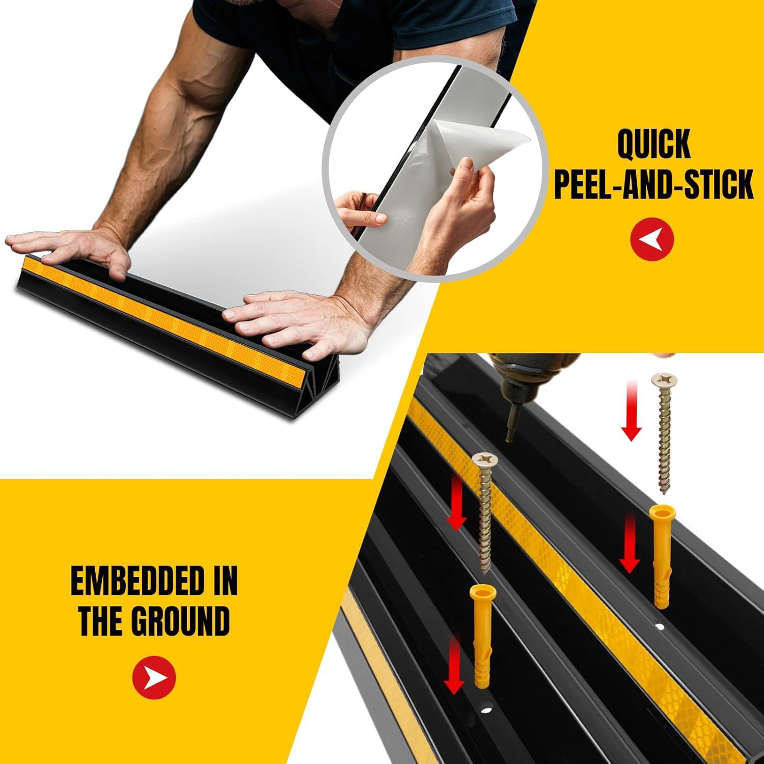 Topes de Rueda para Estacionamiento HOXWELL 2 Pcs 45.72 cm