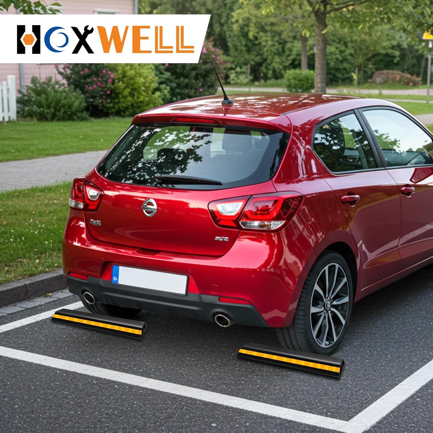 Tope de Estacionamiento HOXWELL 2 Pcs 45x17 cm Alta Visibilidad